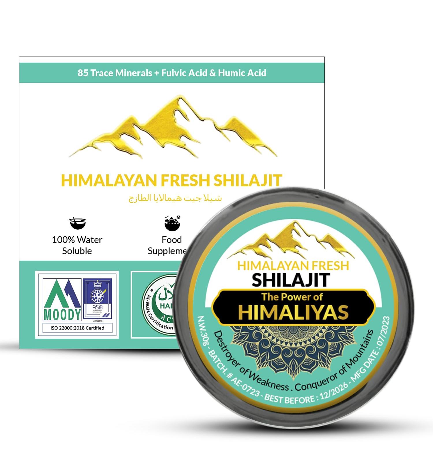 Authentic Himalayan Shilajit Resin 30g Gold Grade | 100% Pure with Herbal Extracts | Energising & Detoxifying Formula | Rich in 85+ Minerals - Buy Online on GoSupps.com