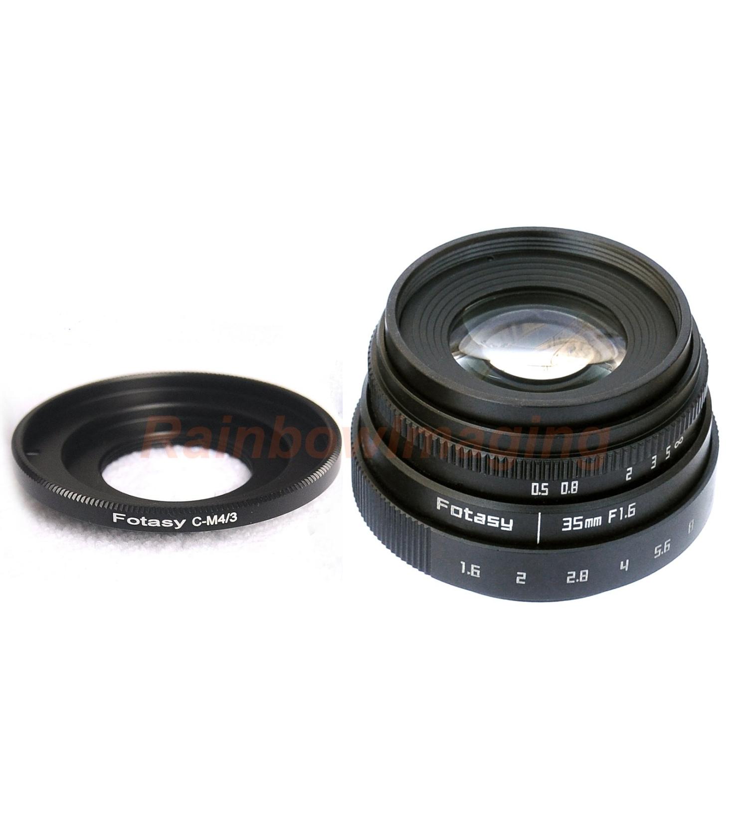 Fotasy 35mm f1.6 APSC Lens + C to m43 Adapter for Panasonic GH5 GX7 GX8 GX9 Olympus E-M1 E-M5 E-M10 - 35mm Prime Lense MFT Micro 4/3 Compatible - APS-C - Buy Online on GoSupps.com