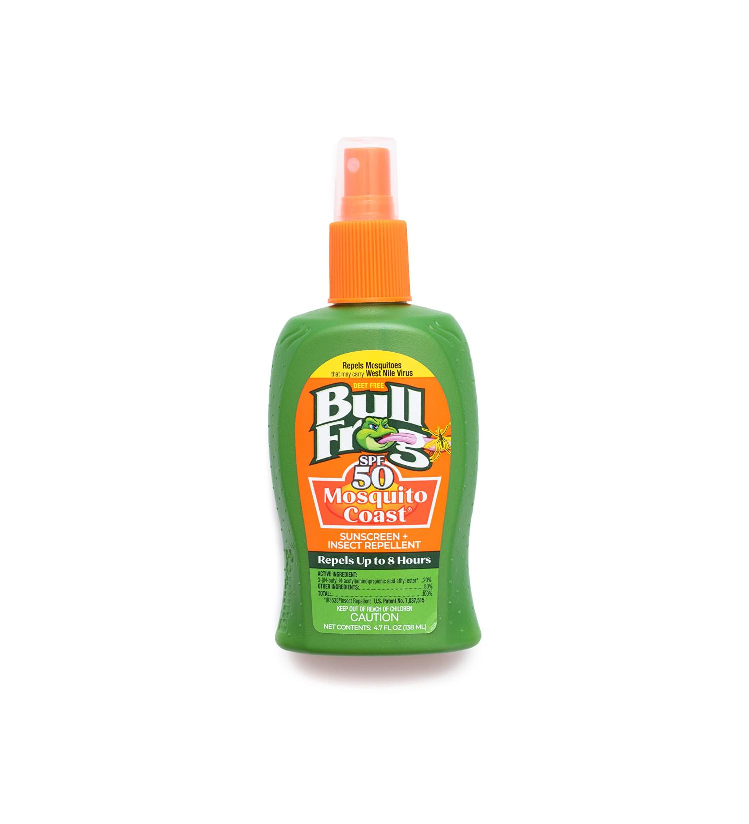 Bullfrog Mosquito Coast Bug Spray Insect Repellent + Sunscreen SPF 50 - 4.7 fl oz Pump Spray - Buy Online on GoSupps.com