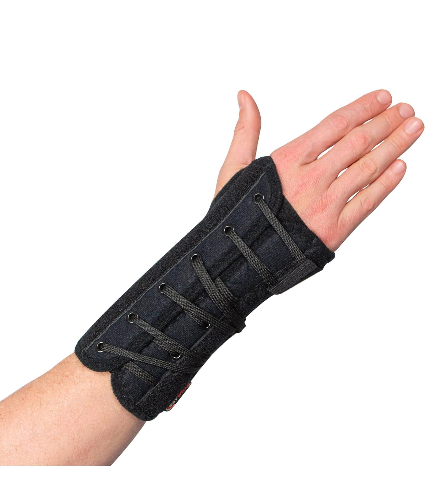 Ultimate Lacing Wrist Brace Orthosis for Carpal Tunnel Relief - Adjustable Support Brace for Men & Women - Medium Left Black - Buy Online on GoSupps.com