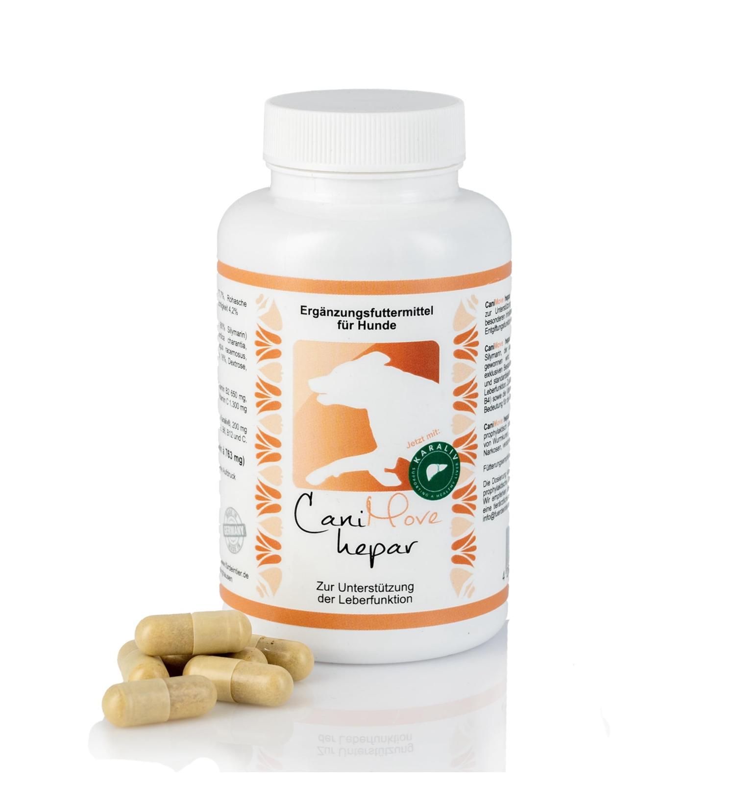 Canimove Hepar (NEW) - 100 Capsules for Dog Liver Support with Caraliv Silymarin & Choline | Veterinary Supplement - Buy Online on GoSupps.com