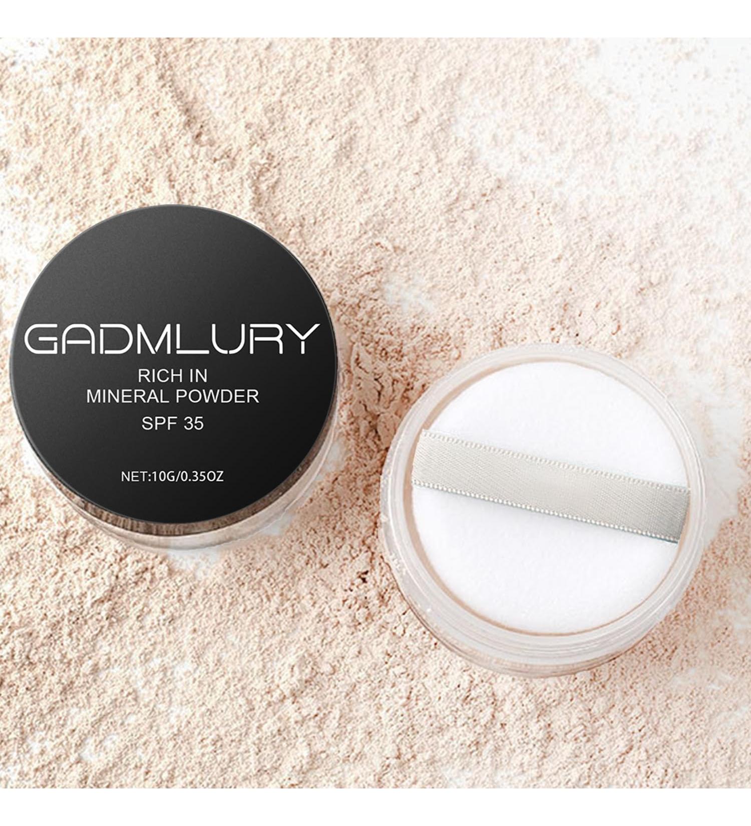 Mineral Powder Foundation SPF 35 Sunscreen Lightweight Loose Powder Hydrating Fair Neutral Coverage Natural Finish Base Makeup (Solar Linen) - Buy Online on GoSupps.com