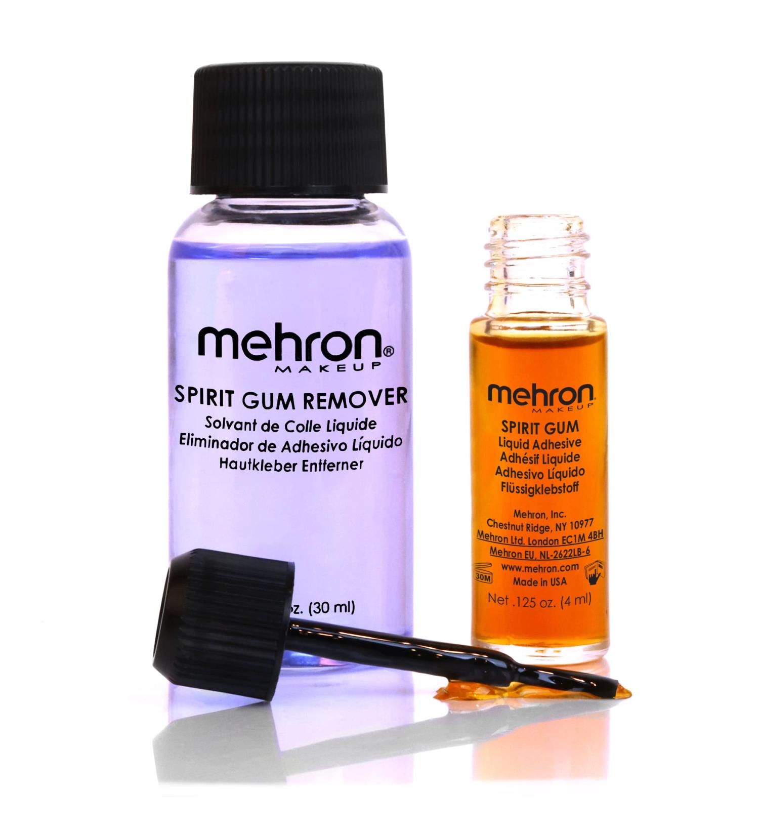 Mehron Makeup Spirit Gum & Remover Combo Kit | Professional Adhesive & Remover for Face Skin & Body | International Shipping Available - Buy Online on GoSupps.com