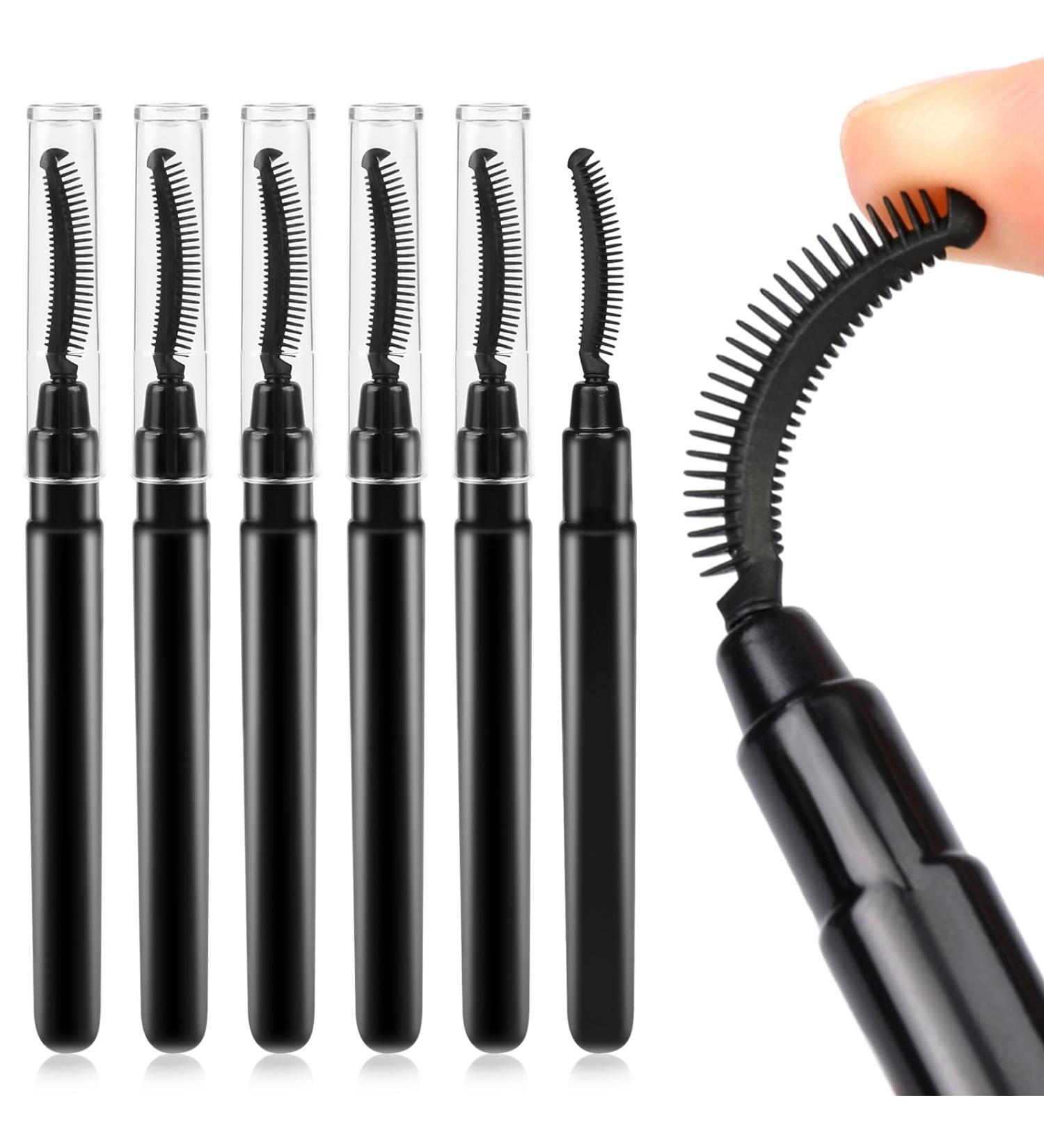 Giantree 6-Piece Silicone Eyelash Brush Set | Eyebrow Comb & Definer | Black Mascara Rods for Perfect Eyelash Separation | International Shipping Available - Buy Online on GoSupps.com