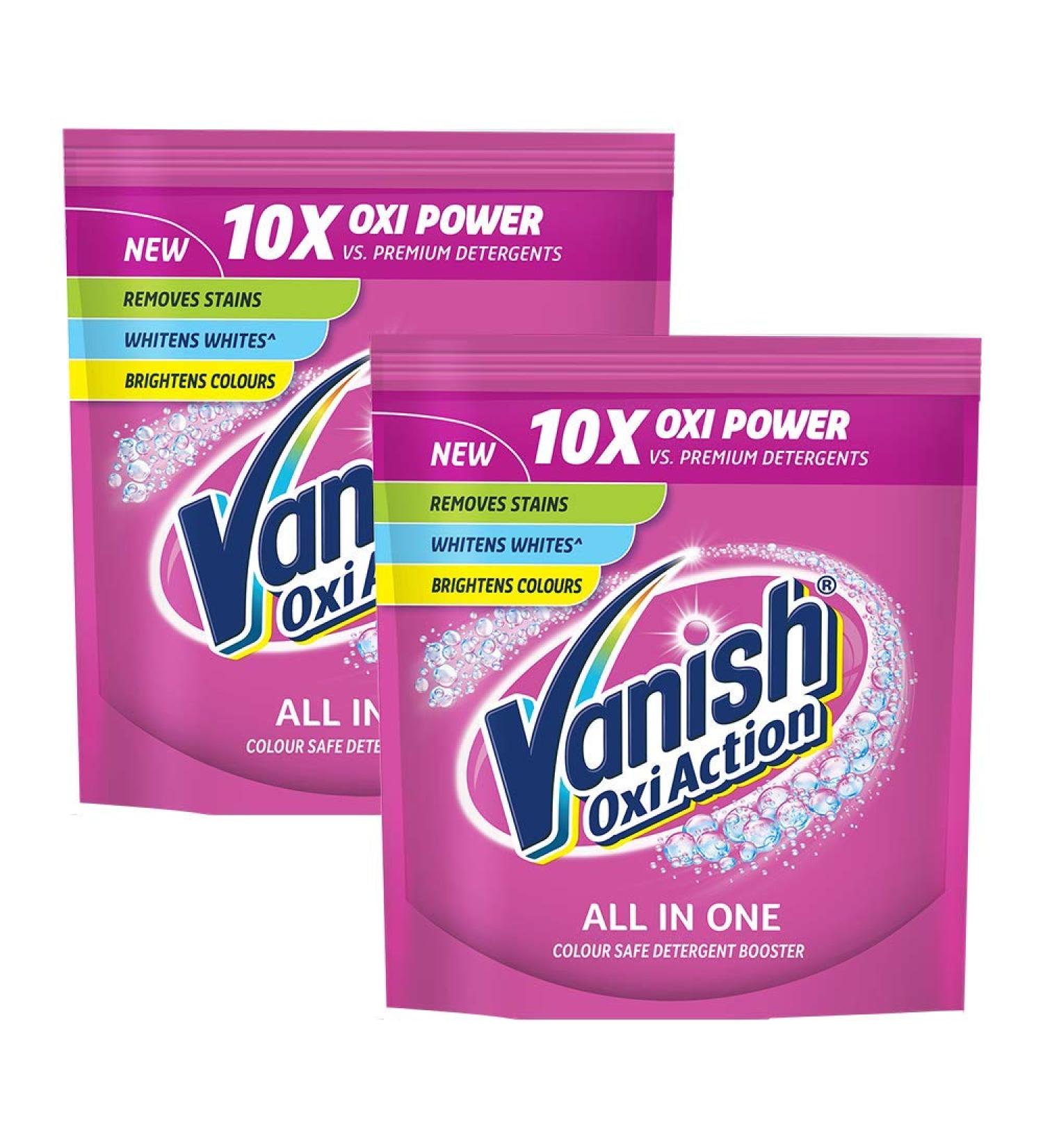 Vanish Oxi Action Stain Remover Powder 200g - Pack of 2 | Effective Stain Removal for All Fabrics | International Shipping Available - Buy Online on GoSupps.com