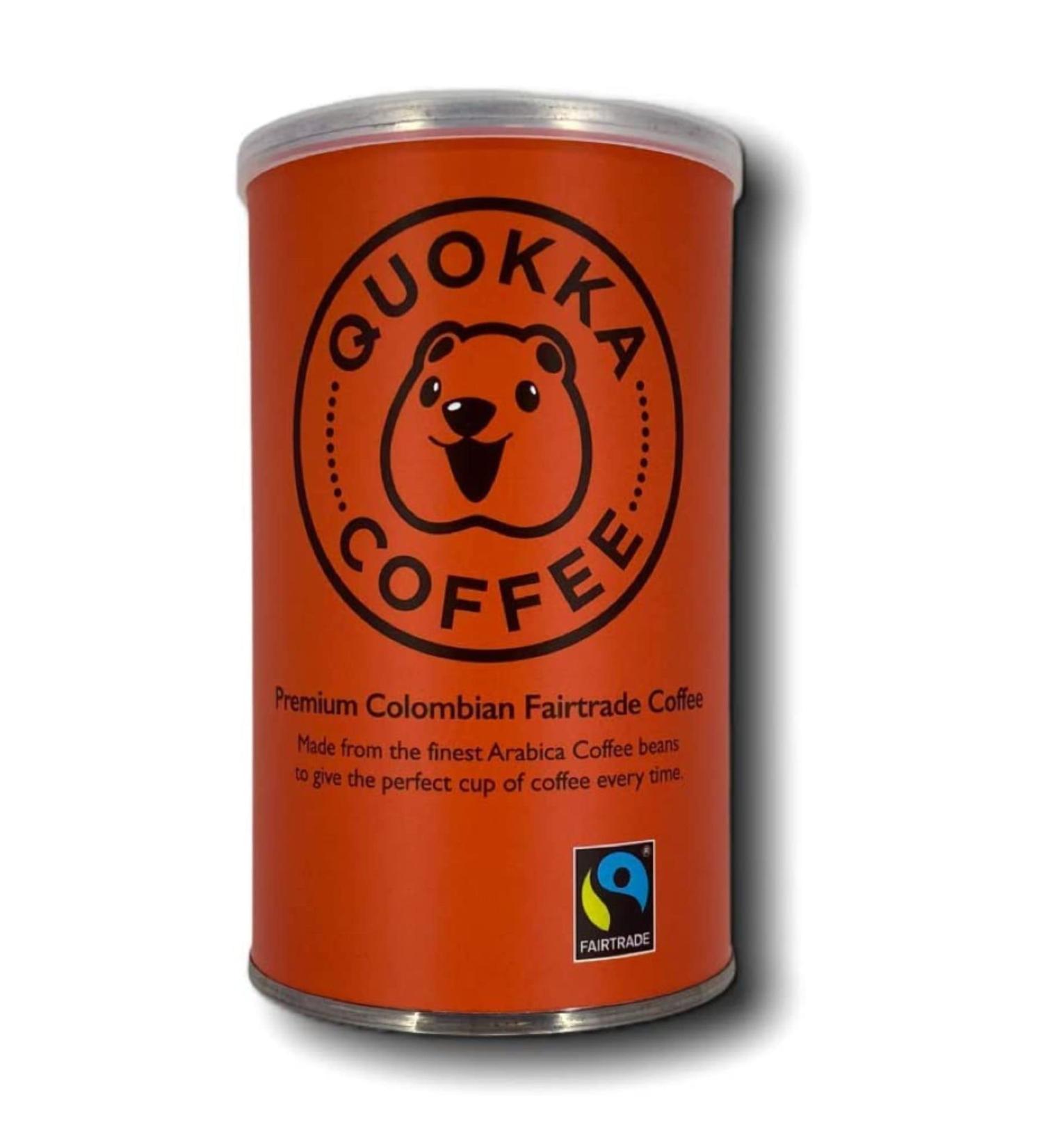 QuokkaCoffee Quokka Coffee Instant Coffee 100g Tin 10 Freeze dried granulated coffee Ethical Colombian Arabica Gold Blend Medium roast smooth to drink Premium Pure Colombian Coffee 100g Tin 10 1KG - Buy Online on GoSupps.com