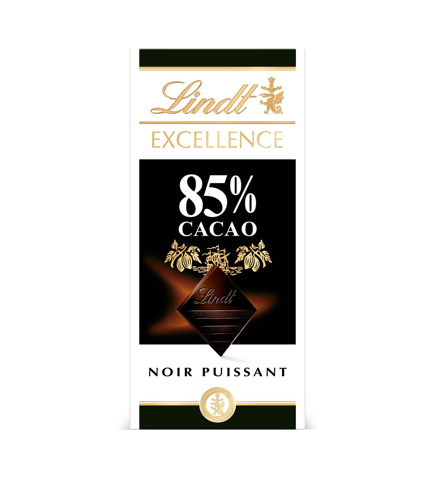 Lindt - 85% Cocoa EXCELLENCE Bar - Dark Chocolate 100g - Buy Online on GoSupps.com