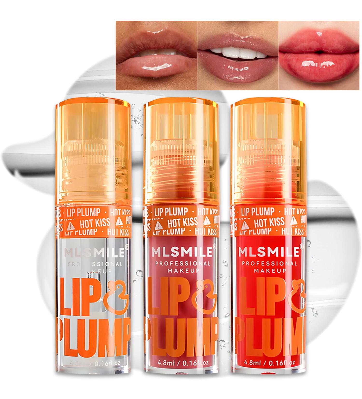 Buy Lip Plumper Gloss - 3 Colors | Hydrating Lip Oil & Tinted Lip Glaze for Fuller Smooth Lips - International Shipping - Buy Online on GoSupps.com