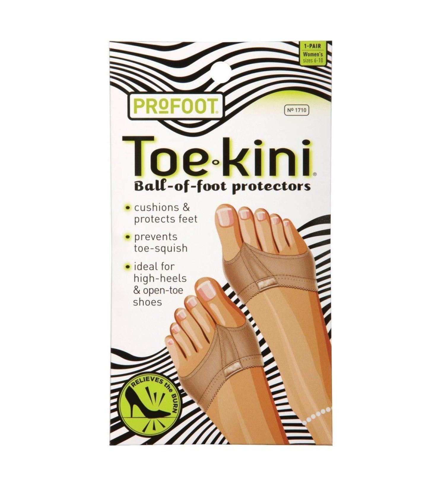 ProFoot Toe-Kini Ball-of-foot Protectors Nude 1 Pair (Pack of 6)
