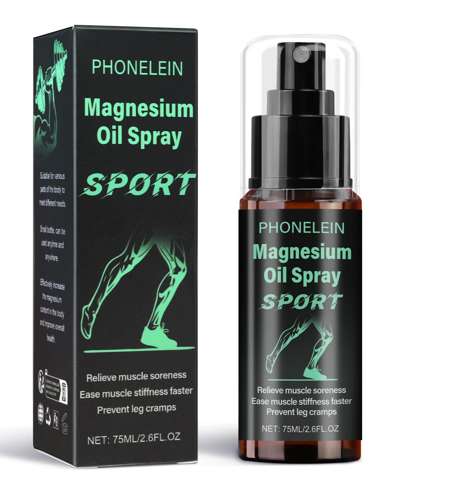 Magnesium Spray 100% Pure Dead Sea Magnesium Oil for Fast Relief Designed for People on Their Feet All Day and Fitness Enthusiasts 75ml 2.6 Fl Oz (Pack of 1) - Buy Online on GoSupps.com