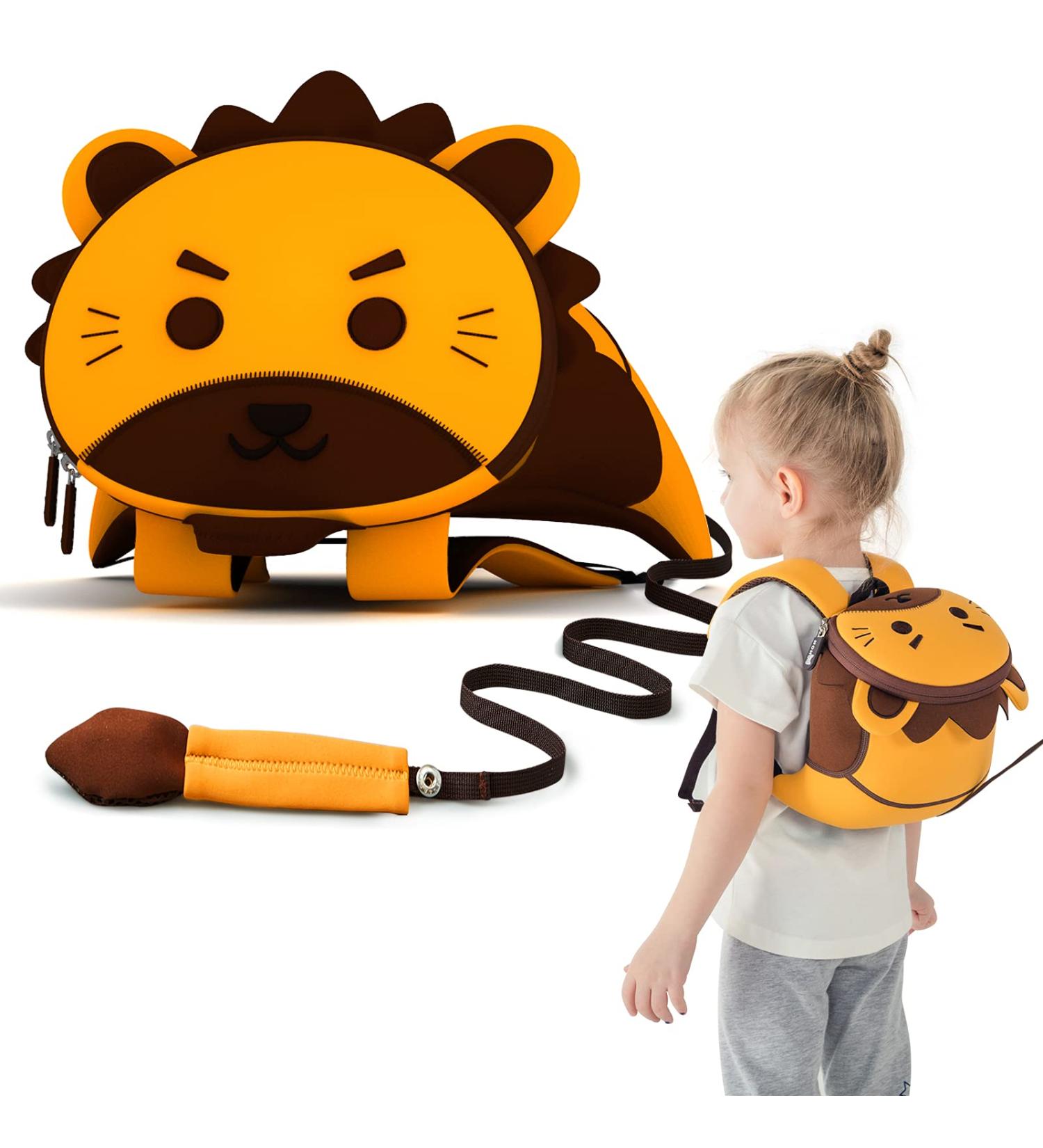 NOHOO Toddler Backpack Leash Mini Cute Cartoon Animal Waterproof Travel Book Bag for Boys Girls 2 6 Years Lion