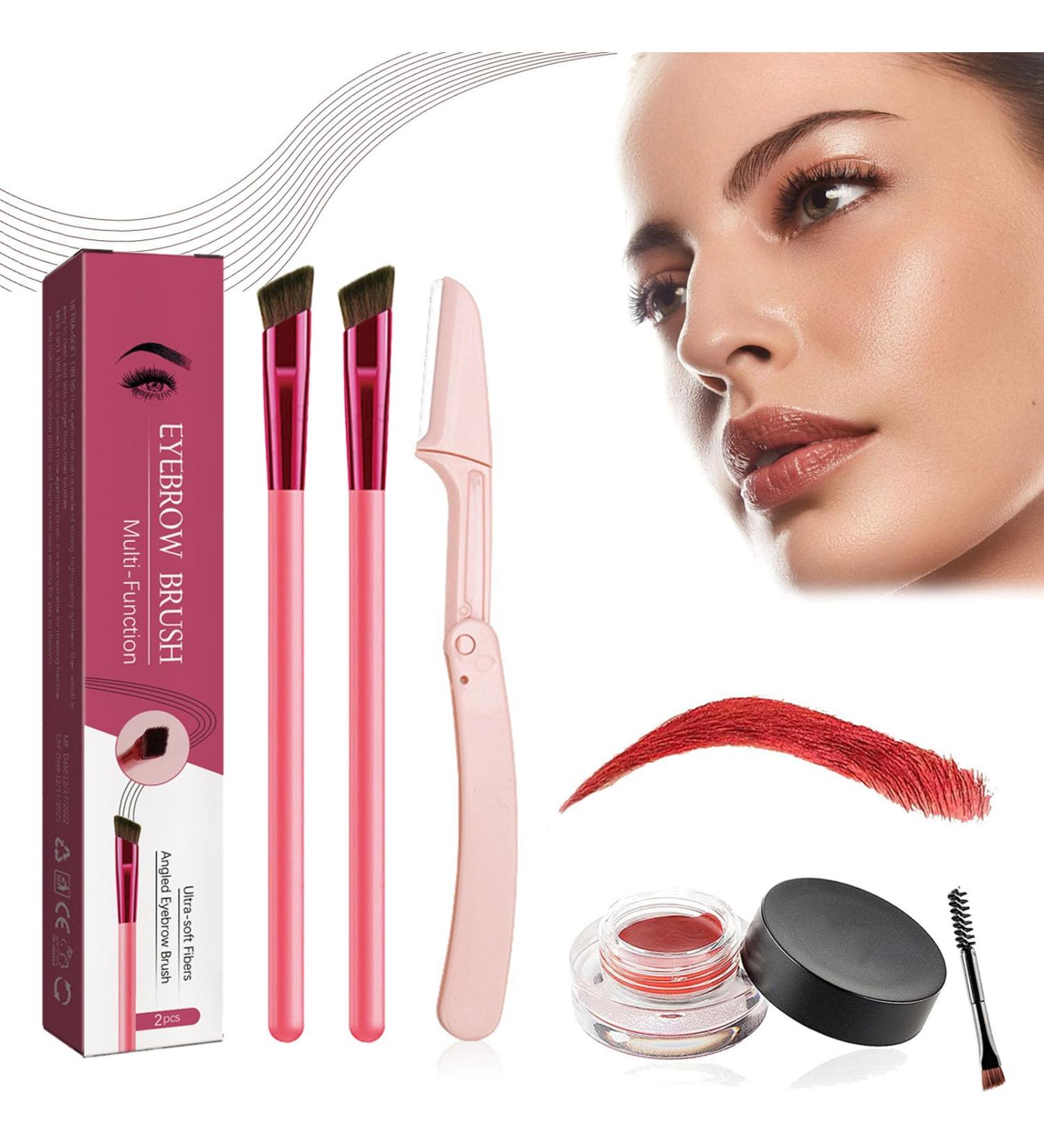 Anjoize Eyebrow Pen Anjoize 4D Laminated Brow Grooming Kit Anjoize Eyebrow Brush Home Eyebrow Care Kit 4D Laminated Ultra-thin Angled Eyebrow Brush with Waterproof Eyebrow Gel (E) - Buy Online on GoSupps.com