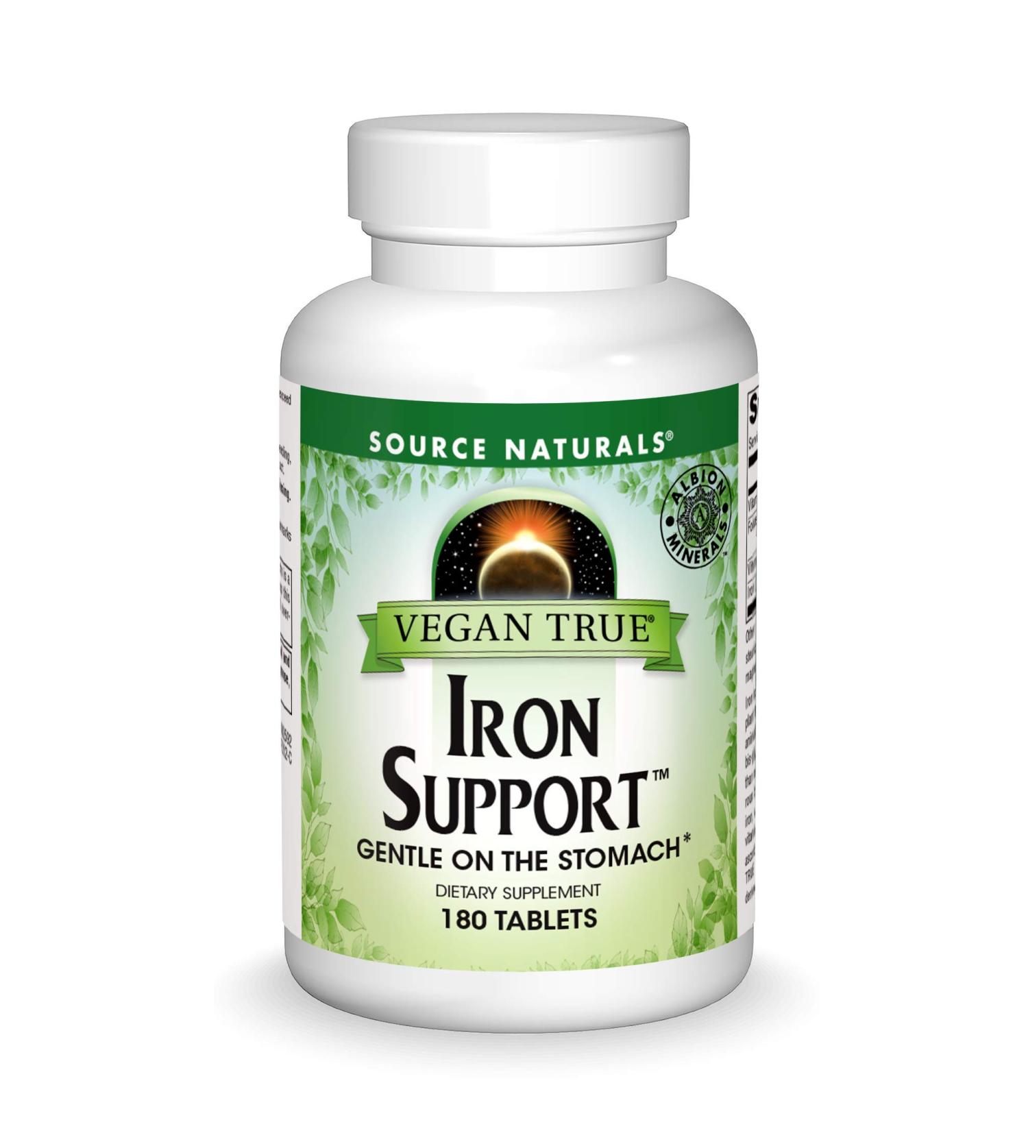 Source Naturals Vegan True Iron Support - 180 Tablets for Optimal Health - Buy Online on GoSupps.com