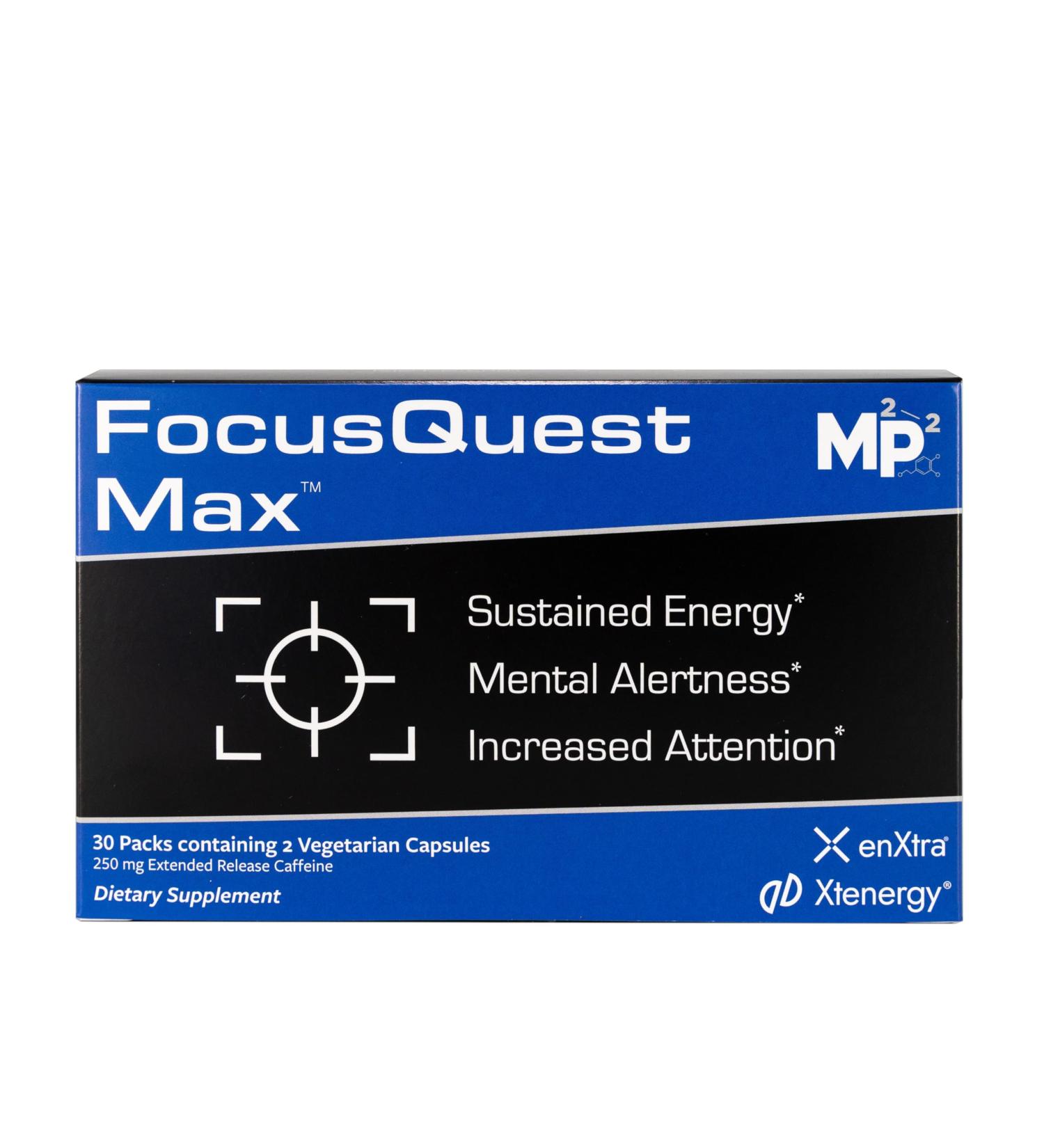 FocusQuest Max Focus Supplement with Extended Release Caffeine and L-Theanine Nootropic Supplement for Energy and Productivity - Vegan Gluten-Free for Professionals Students Busy Moms and Fitness - Buy Online on GoSupps.com