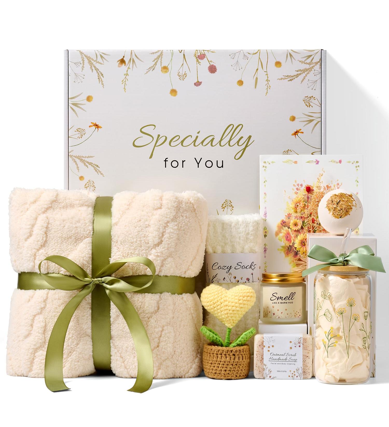 Get Well Soon Gift Baskets for Women, Self Care Package Get Well Gifts After Surgery Spa Sympathy Thinking of You Gifts Baskets Birthday Gift for Women Mom Best Friends Beige - Buy Online on GoSupps.com