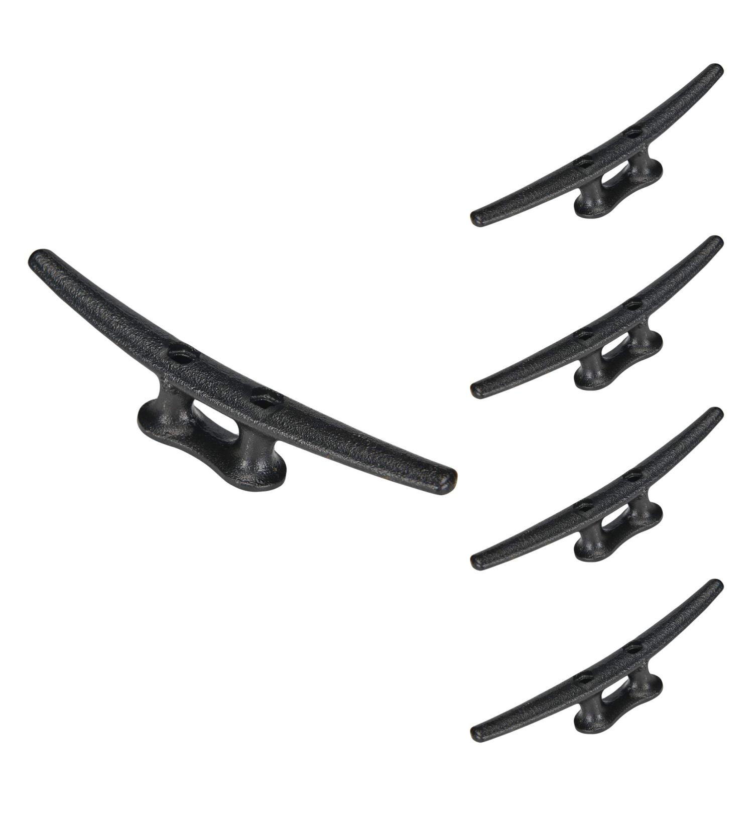 Simplified Living 8 Electrophoretic Coated Cast Iron Black Dock Cleat 4 Pack - Heavy Duty Dock Cleats - Buy Online on GoSupps.com