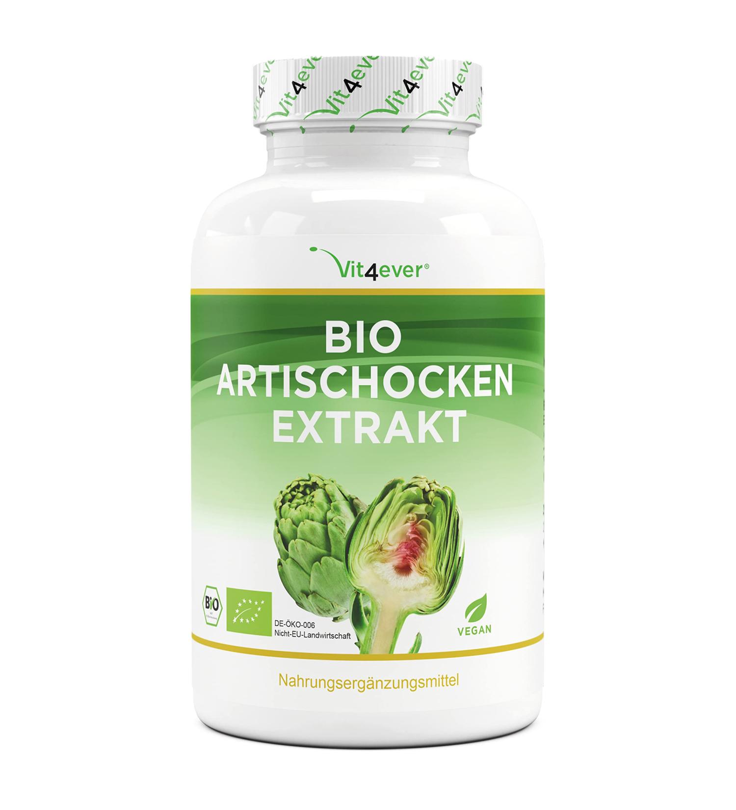 Organic Artichoke Extract 240 Capsules | 1800mg Daily Dose | 20:1 Ratio | Vegan & Certified Organic Quality | High-Dose Supplement - Buy Online on GoSupps.com