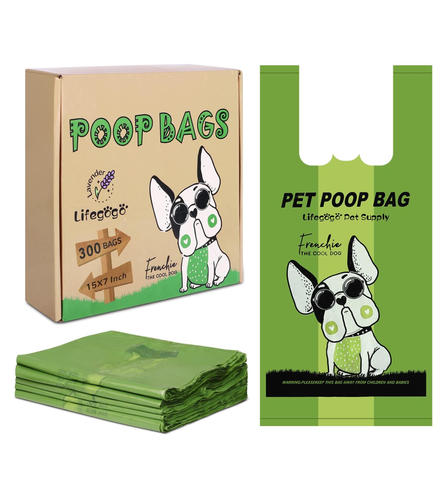 Dog Poo Bags with Tie Handles - 300 x Extra Thick & Leak-Proof Dog Waste Bags Lavender-Scented for Medium-Large Doggy Green 1 count (Pack of 300) - Buy Online on GoSupps.com