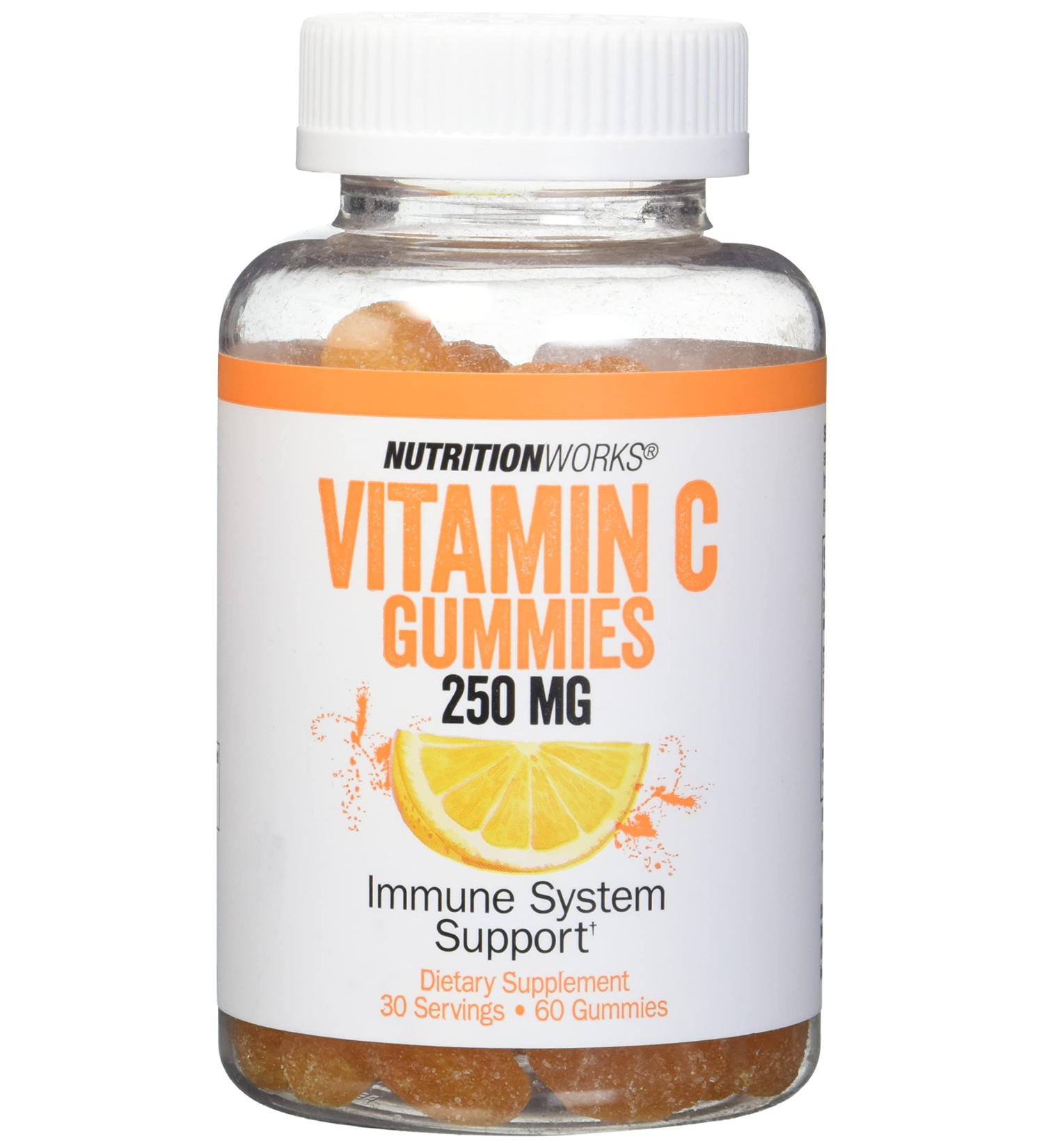 NutritionWorks Vitamin C 250 mg Gummies Supports Immune Health Packed with Potent Antioxidants 60 Gummies - Buy Online on GoSupps.com