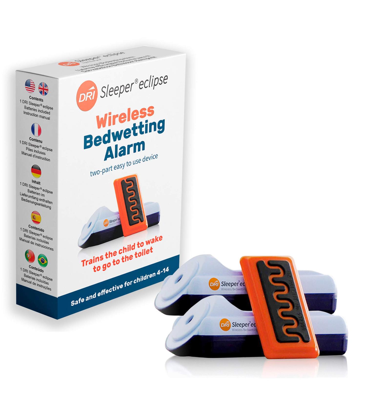 DRI Sleeper Eclipse Wireless Bedwetting Alarm Special Package: Perfect Solution for Deep Sleepers with Extra Parental Alarm Base - Buy Online on GoSupps.com