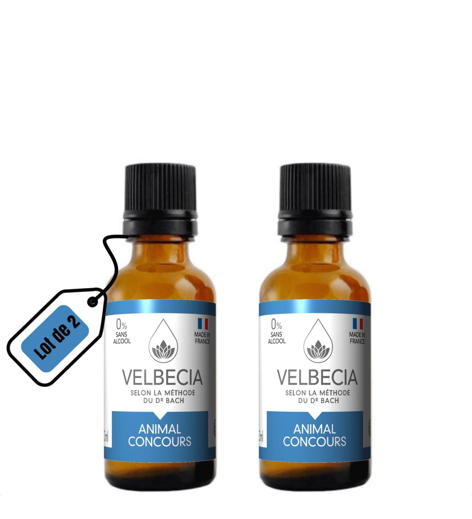 Velbecia - Dr Bach Flowers Animal Competition 30ml +1 FREE - ALCOHOL FREE - So that your animal remains focused during the event/competition - Buy Online on GoSupps.com