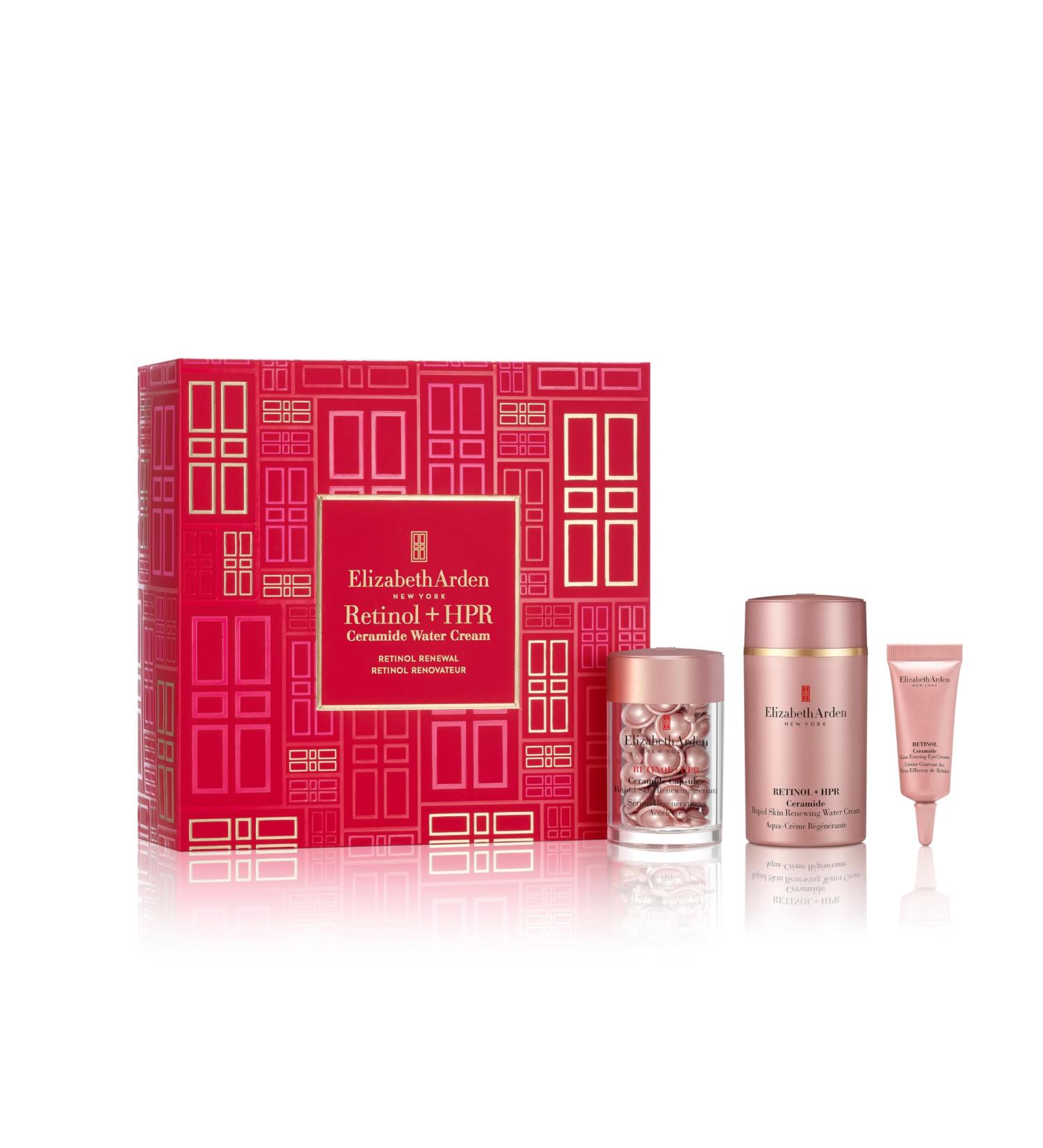Elizabeth Arden RETINOL RENEWAL Retinol + HPR Ceramide Water Cream 3-Piece Gift Set anti-aging skincare for smoothing fine lines & wrinkles luxury gifting for women - Buy Online on GoSupps.com