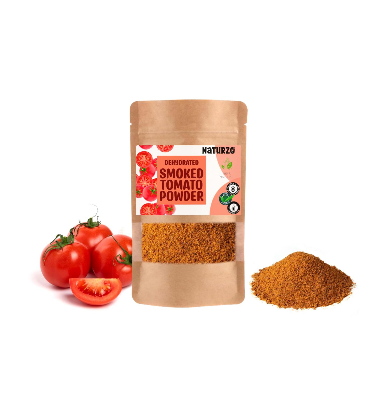 Dehydrated Smoked Tomato powder | Dried strong flavour vegetable seasoning 100% natural Herbs Spices from Europe no additives (200 grams)