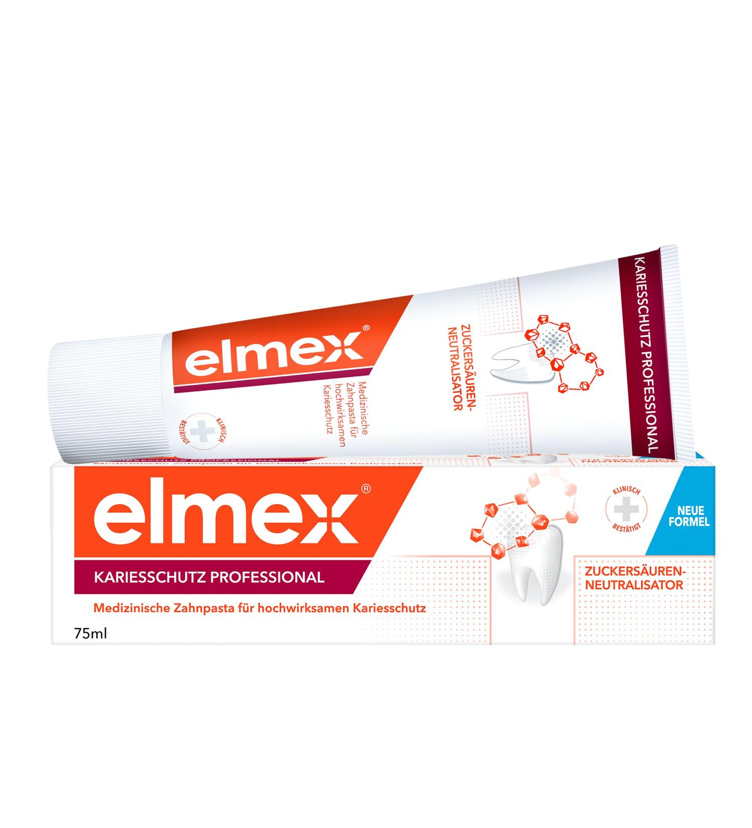 Elmex Toothpaste for Caries Protection 75ml - Professional Dental Care & Sugar Acid Neutralizer - Buy Online on GoSupps.com