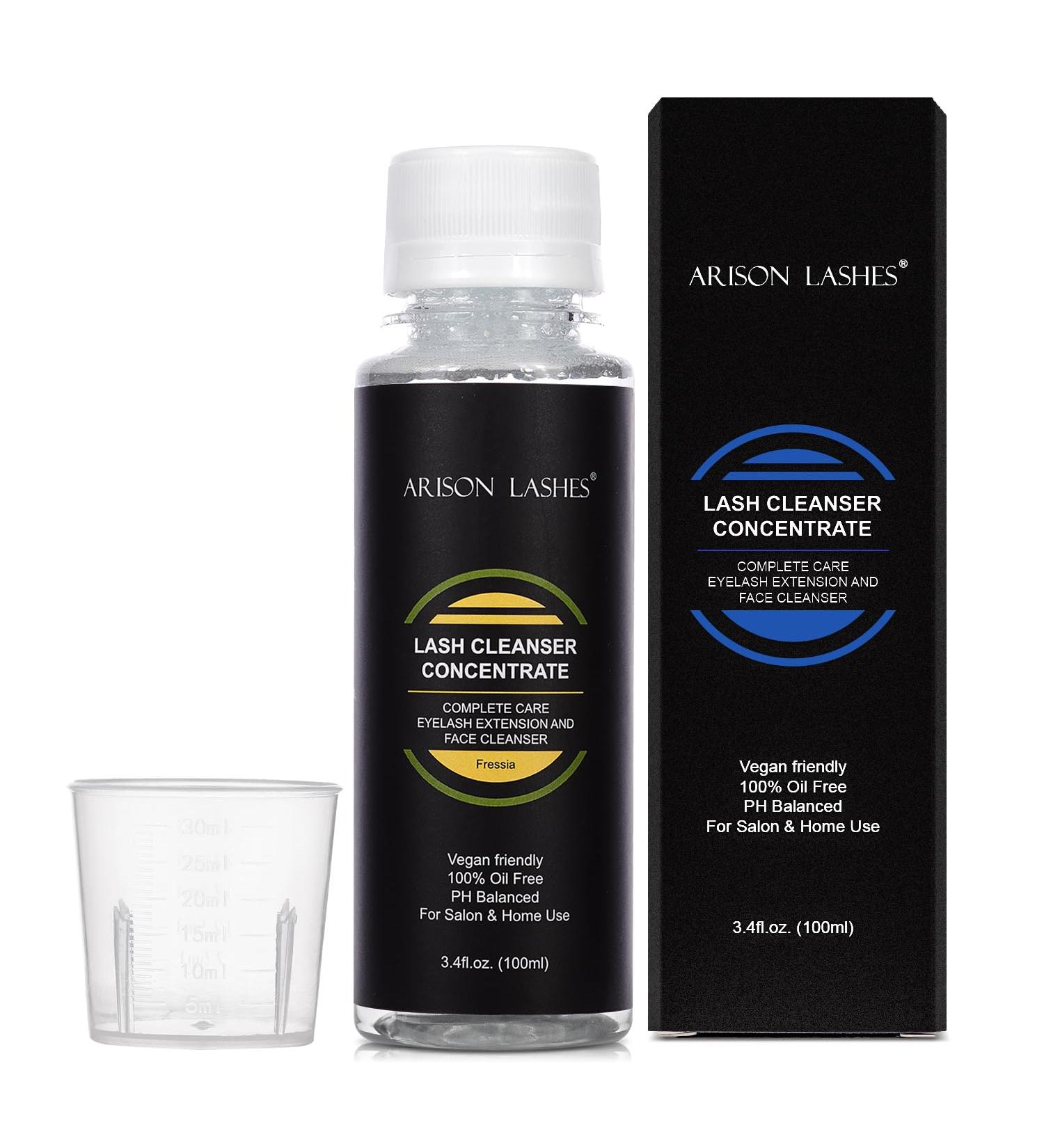 Eyelashes Cleaner Concentrate 100ml | Foam Shampoo for Extensions & Natural Lashes | Paraben & Sulfate Free | Fressia | Salon & Home Use - Buy Online on GoSupps.com