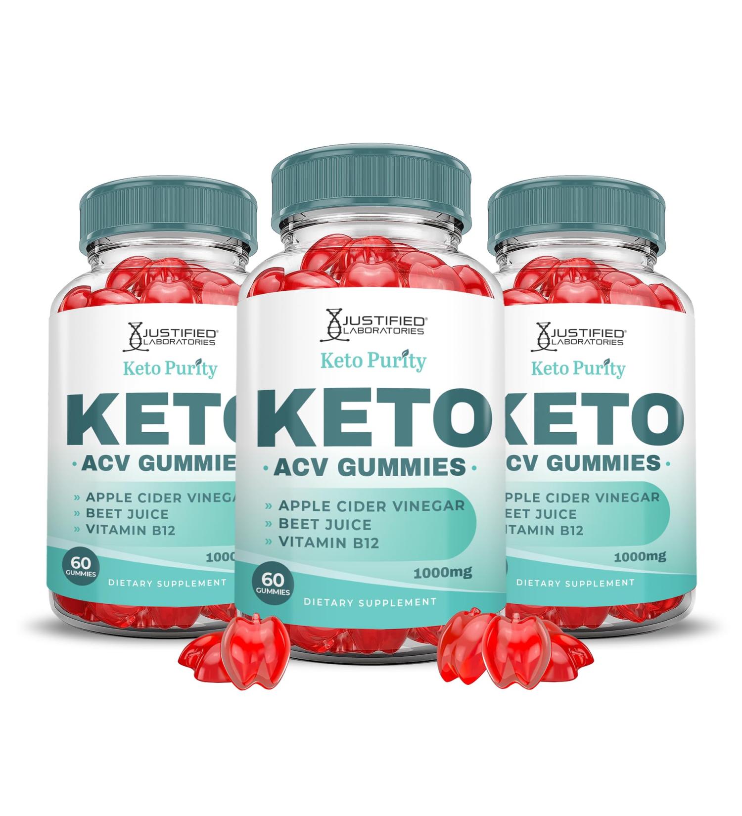 Buy (3 Pack) Keto Purity Keto ACV Gummies - 1000MG Advanced Formula with Pomegranate & Beet Juice Vegan Non-GMO - 180 Gummies for Optimal Weight Loss - Buy Online on GoSupps.com
