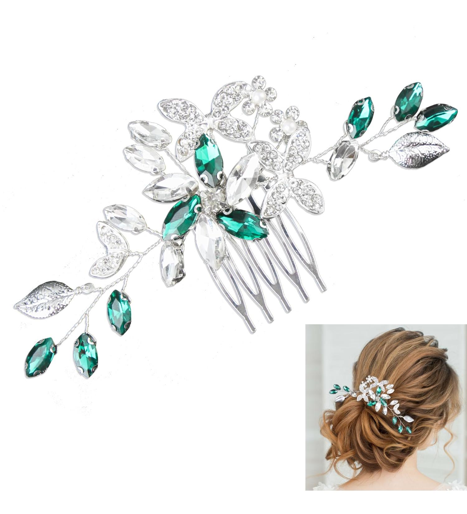 Hair Accessories Wedding Guest Wedding Guest Hair Accessories Prom Hair Accessories Sage Green Hair Accessories Bridal Hair Accessories for Bride and Bridesmaid - Buy Online on GoSupps.com