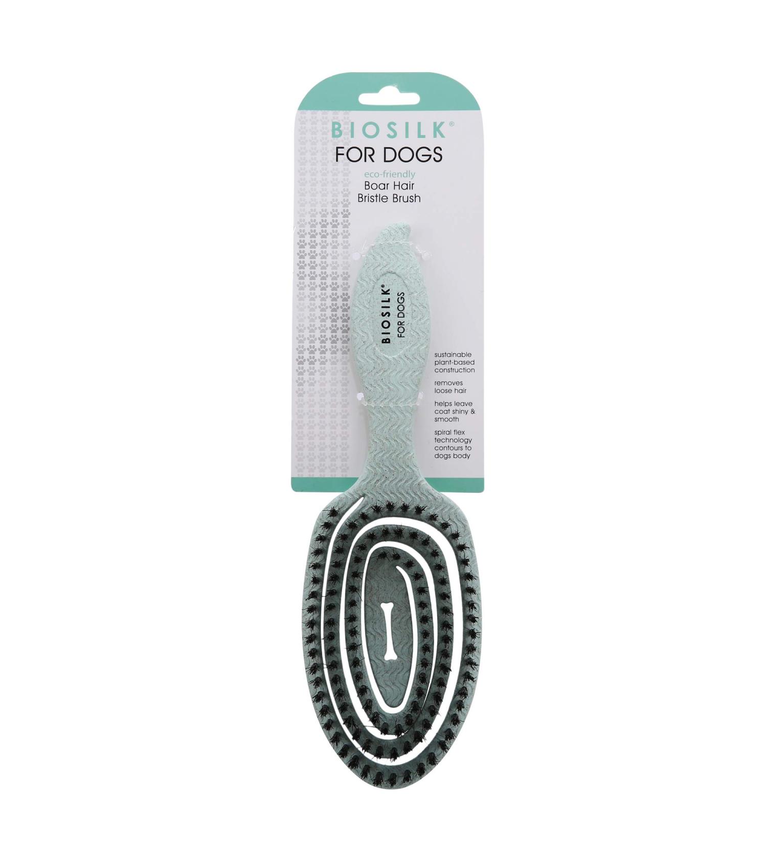 BioSilk Eco-Friendly Dog Grooming Brush - Ergonomic Mint Green Brush for Easy Grooming & Detangling - Buy Online on GoSupps.com
