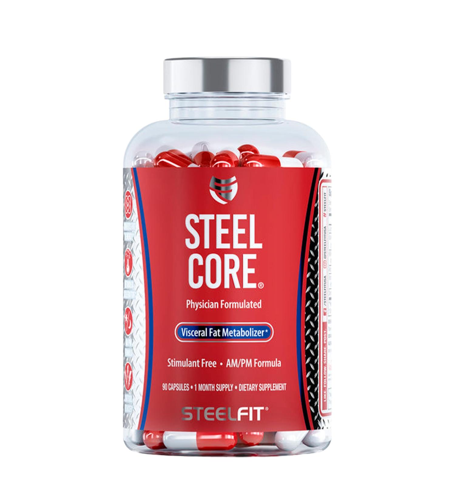 SteelFit Steel Core | Stimulant-Free Fat Burner | Boost Metabolism & Target Belly Fat | 90 Count - Weight Loss Supplement - Buy Online on GoSupps.com