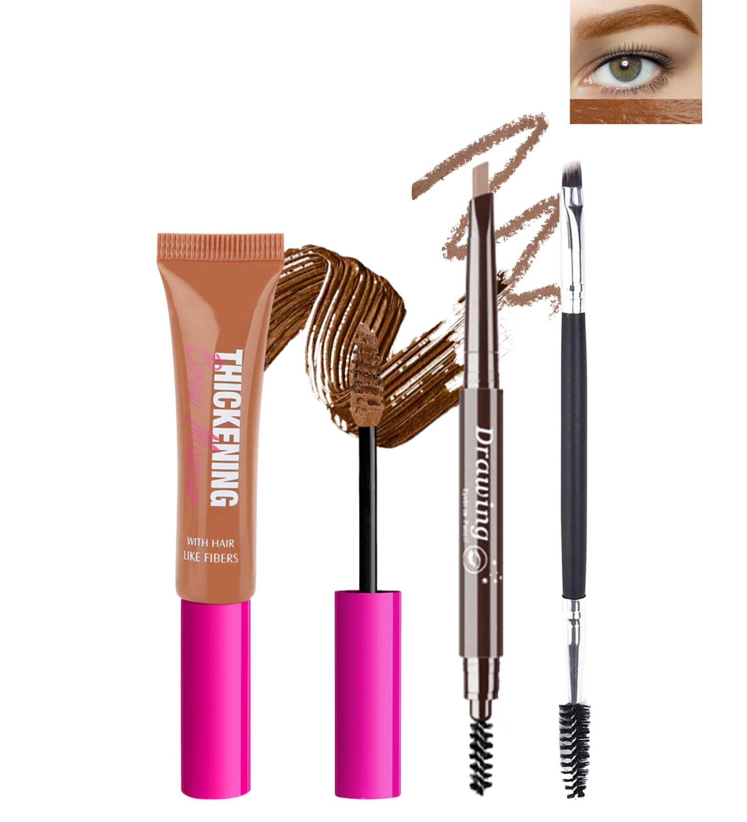 Tinted Brow Gel Kit-1 Auburn Tinted Eyebrow Mascara Gel & 1 Eyebrow Pencil Light Coffee Waterproof Thickening Long Lasting Transfer-Proof Brow Glue Fill Shaping Eyebrow with Brow Tool & Brush-Set 3 Set 3 Auburn - Buy Online on GoSupps.com
