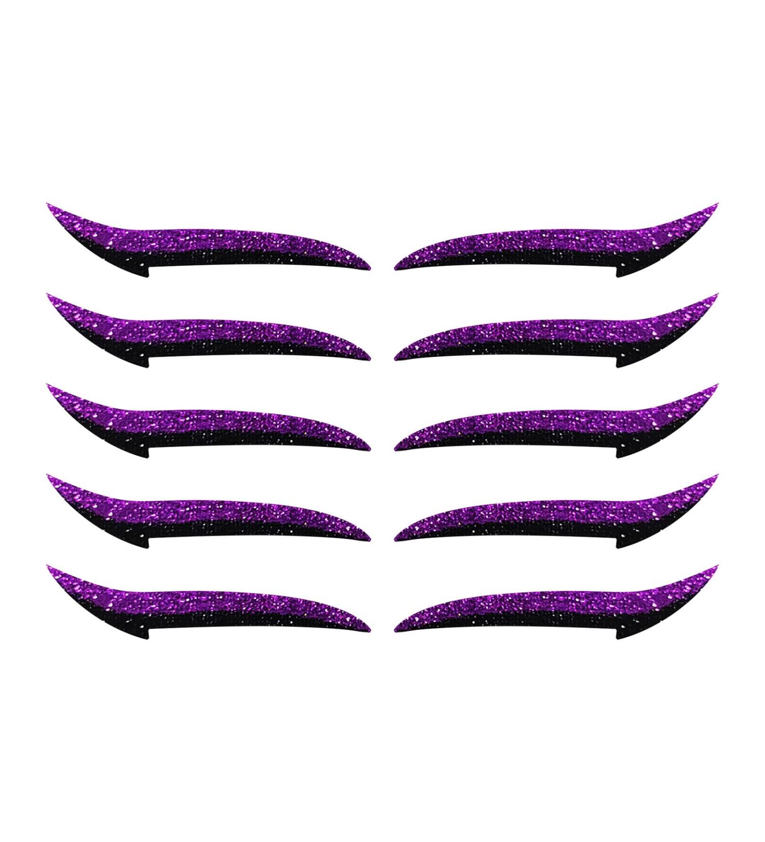 Autocollants Eyeliner Cils | D calque Fard Paupi res Femme - Adh sif Tenue Longue Bandes Pour Sorties Danse Voyage Sc ne M res Violet - Buy Online on GoSupps.com
