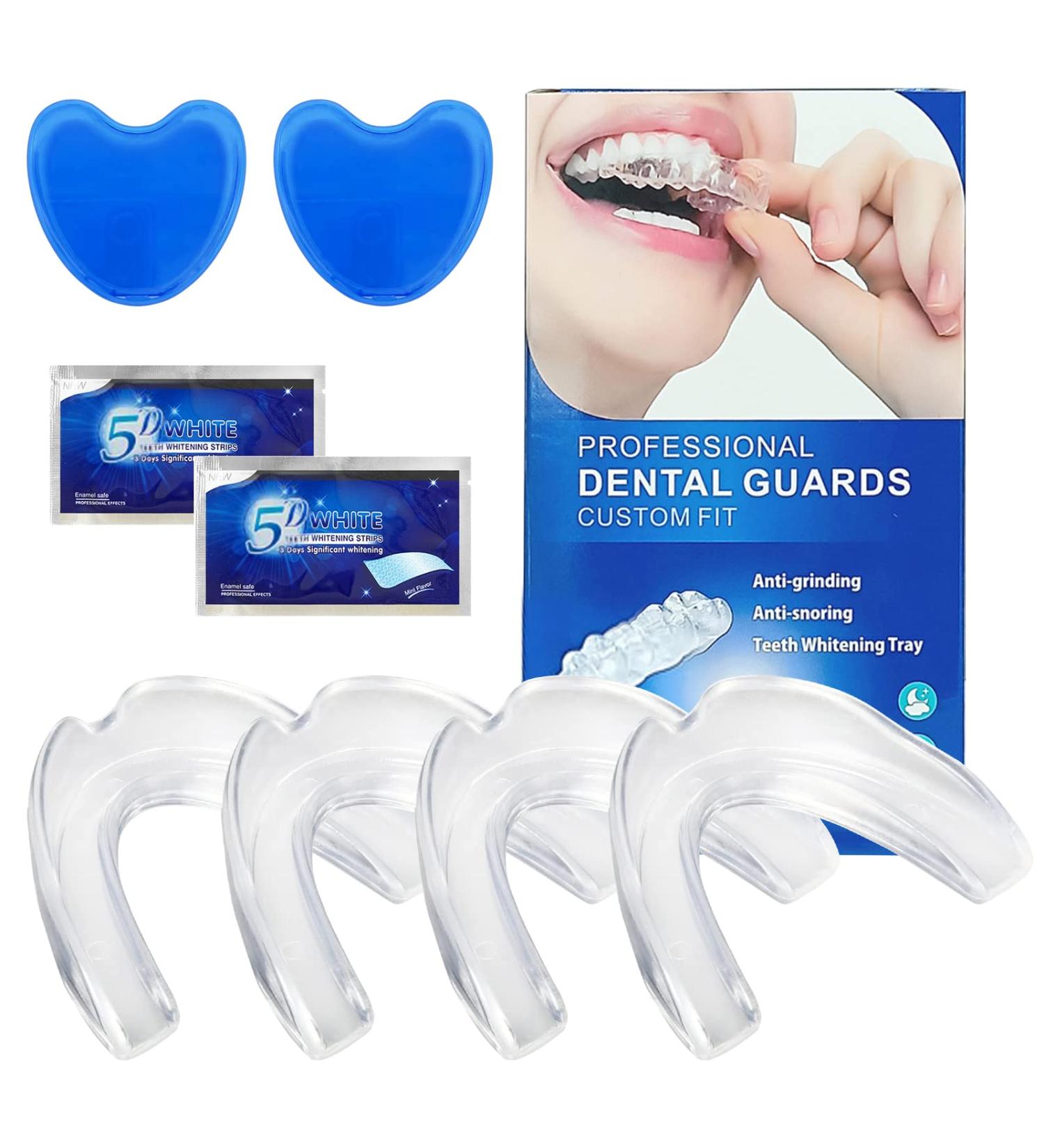 4-Piece Tooth Rail Crunch Set | Comfortable Nighttime Bite Protection for Teeth Grinding | Includes 2 White Ring Strips & Storage Boxes - Buy Online on GoSupps.com