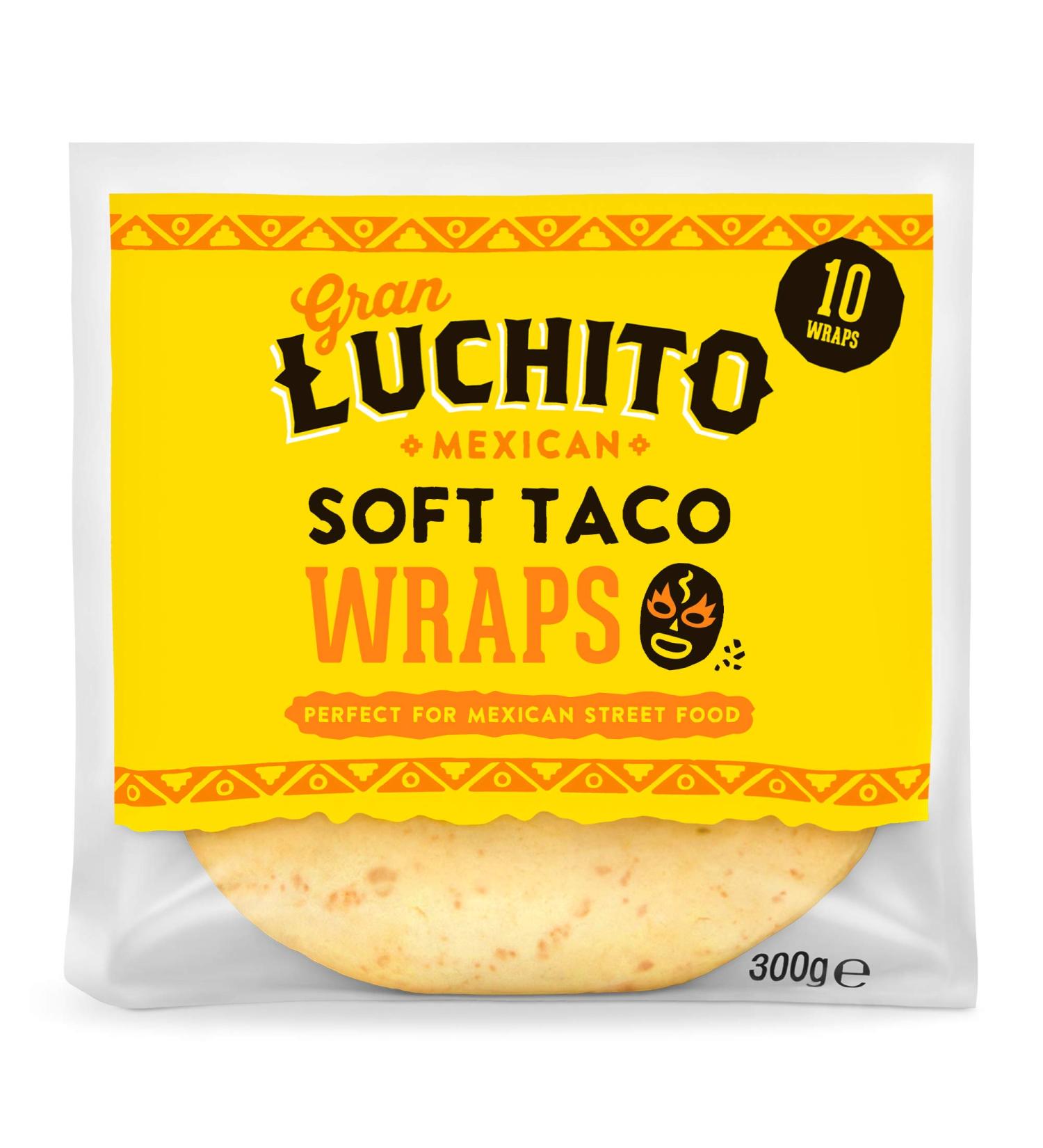  Gran Luchito Gran Luchito 7 x Mexican Soft Taco Tortilla Bandages 300g Taco Parties - Buy Online on GoSupps.com