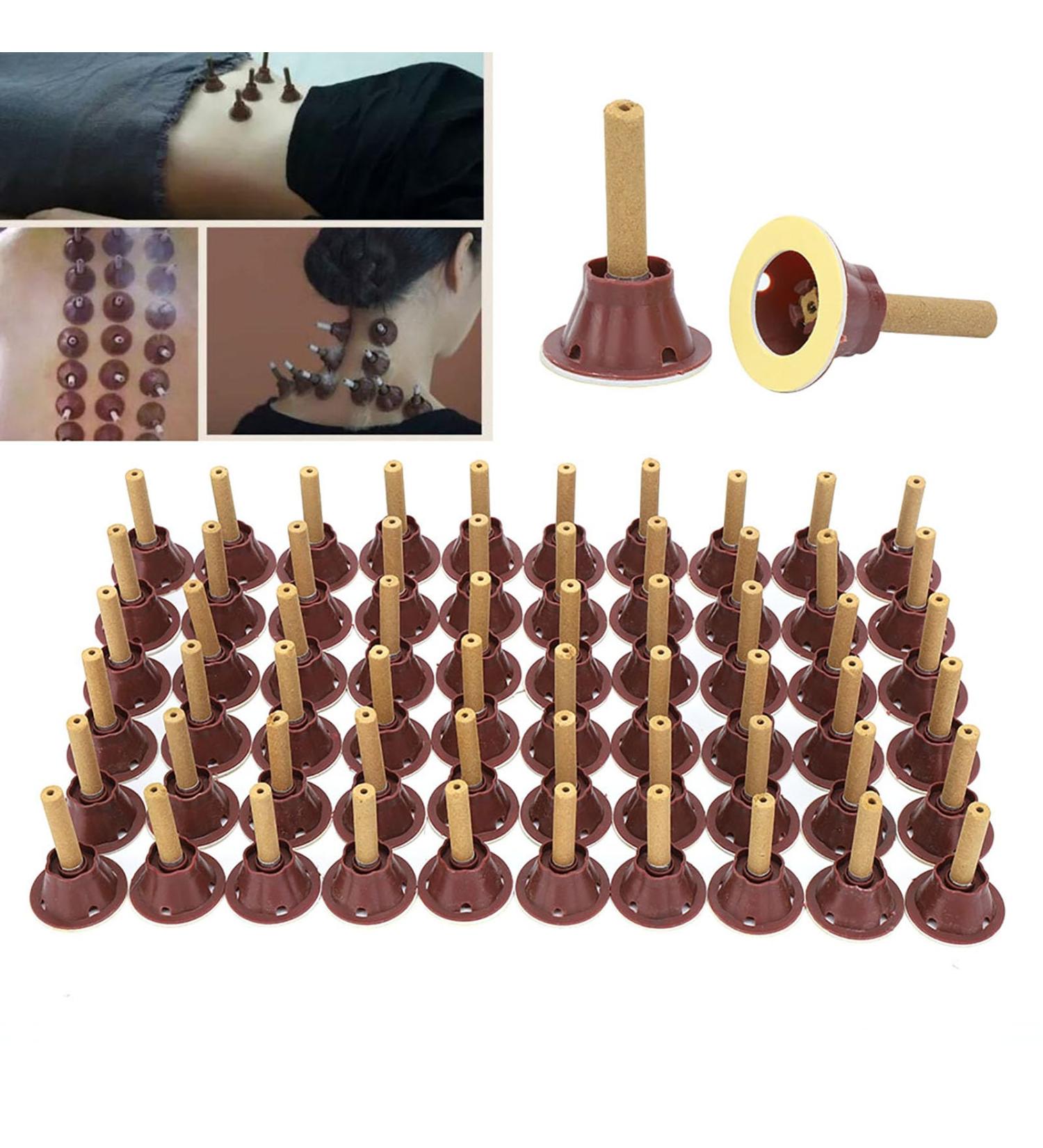 Self-Adhesive Moxa Stick - 60pcs Pure Moxa Cone for Moxibustion & Health Care | International Shipping - Buy Online on GoSupps.com