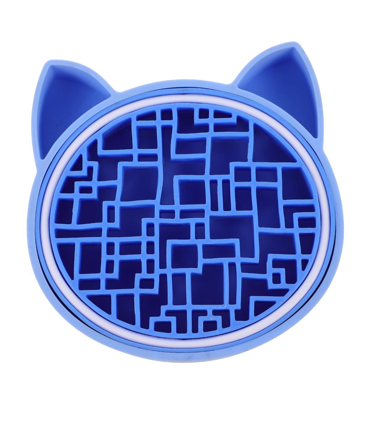 NOLITOY 2-in-1 Makeup Brush Storage Box & Sponge Holder | Silicone Brush Cleaning Mat | Drying Rack & Stand for Makeup Tools - Blue 11x2.5cm - Buy Online on GoSupps.com