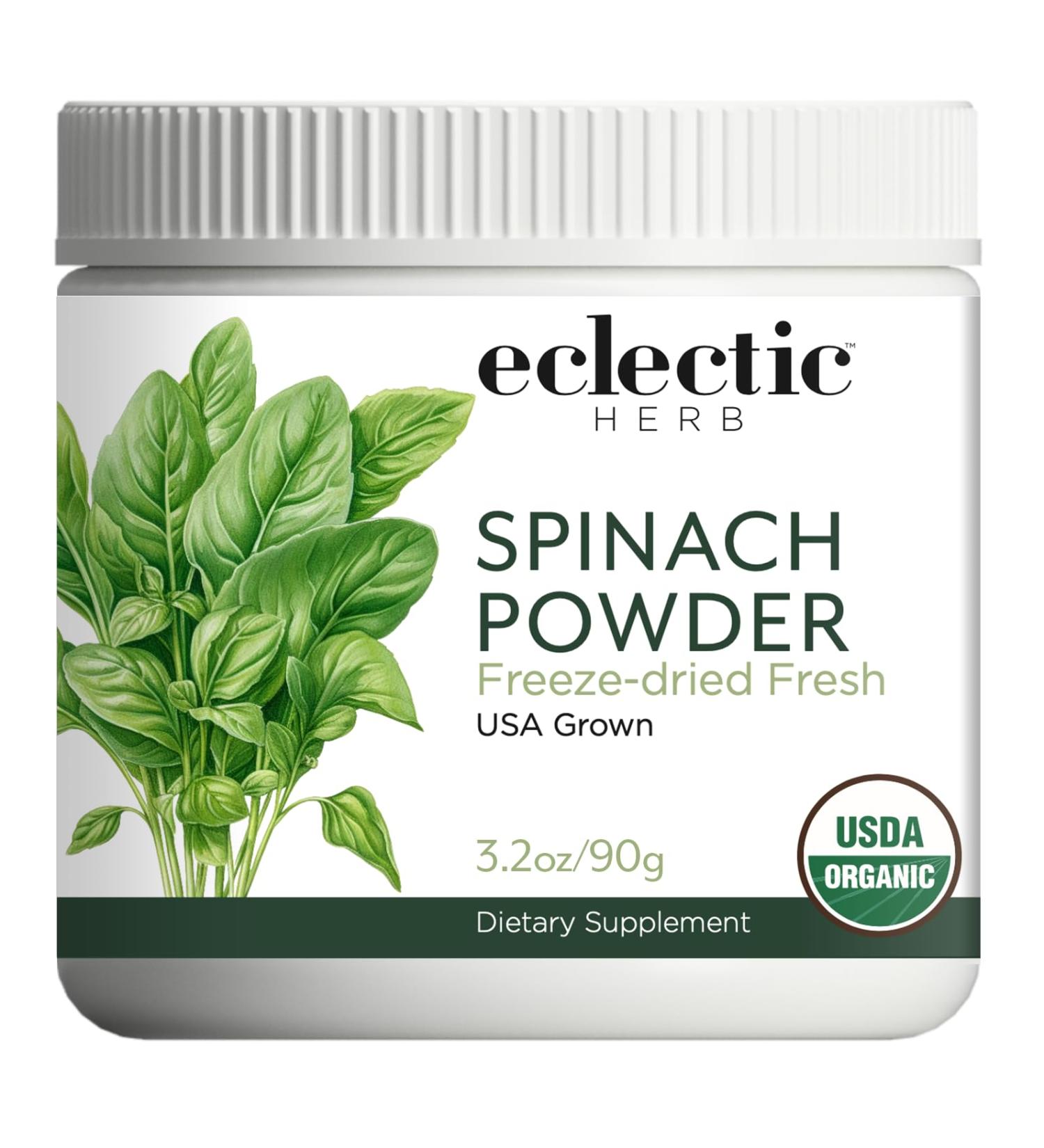 Buy Eclectic Herb Spinach Powder - 90 Grams | Premium Quality Superfood for Healthy Cooking - International Shipping Available - Buy Online on GoSupps.com