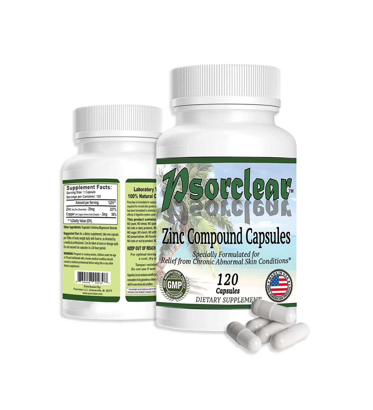 Psorclear: Natural Psoriasis & Eczema Treatment - 120 Count Bottle - Buy Online on GoSupps.com