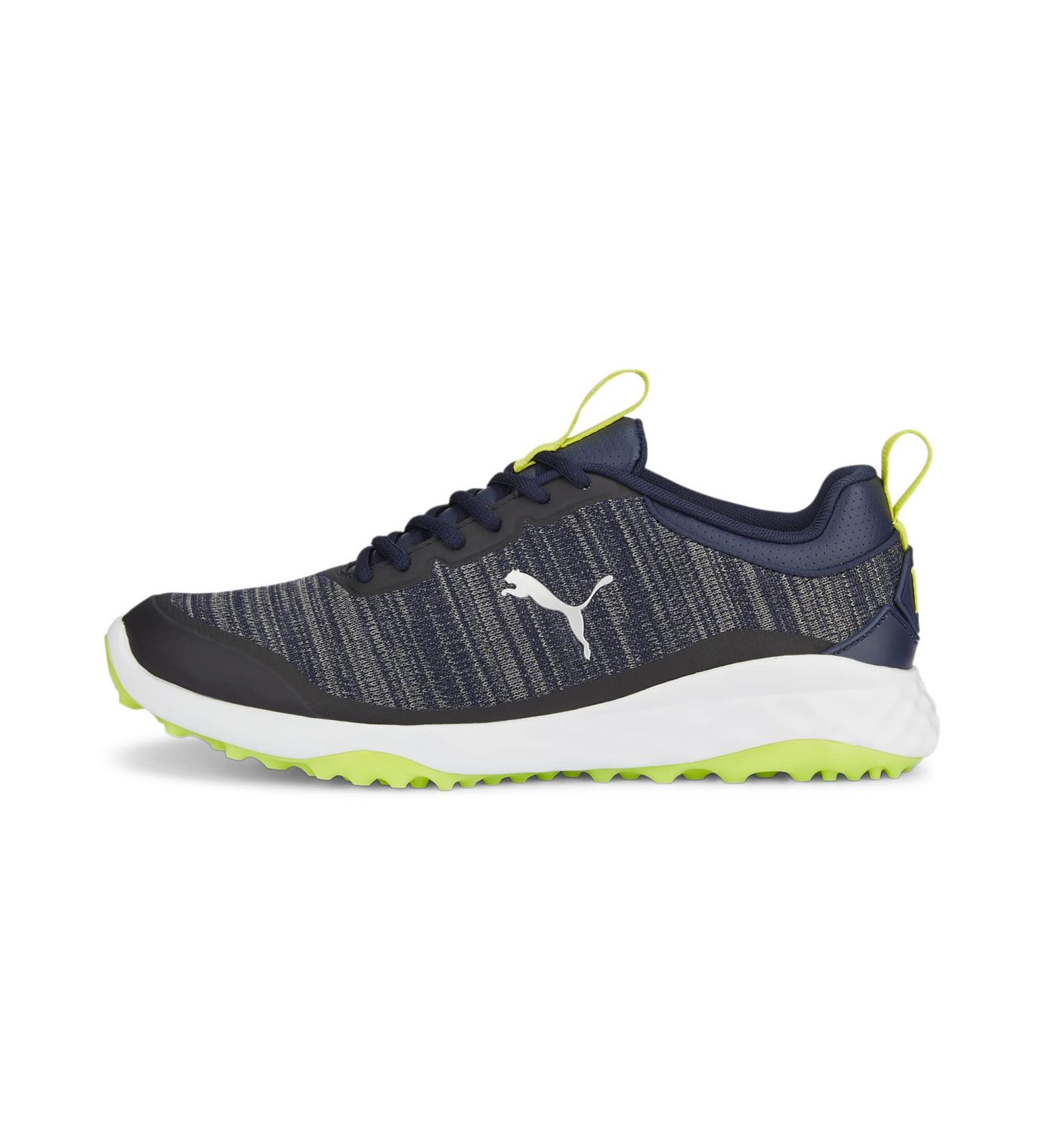 PUMA Men's Fusion Pro Golf Shoe - 46.5 EU | Navy & Silver Lime | International Shipping Available - Buy Online on GoSupps.com