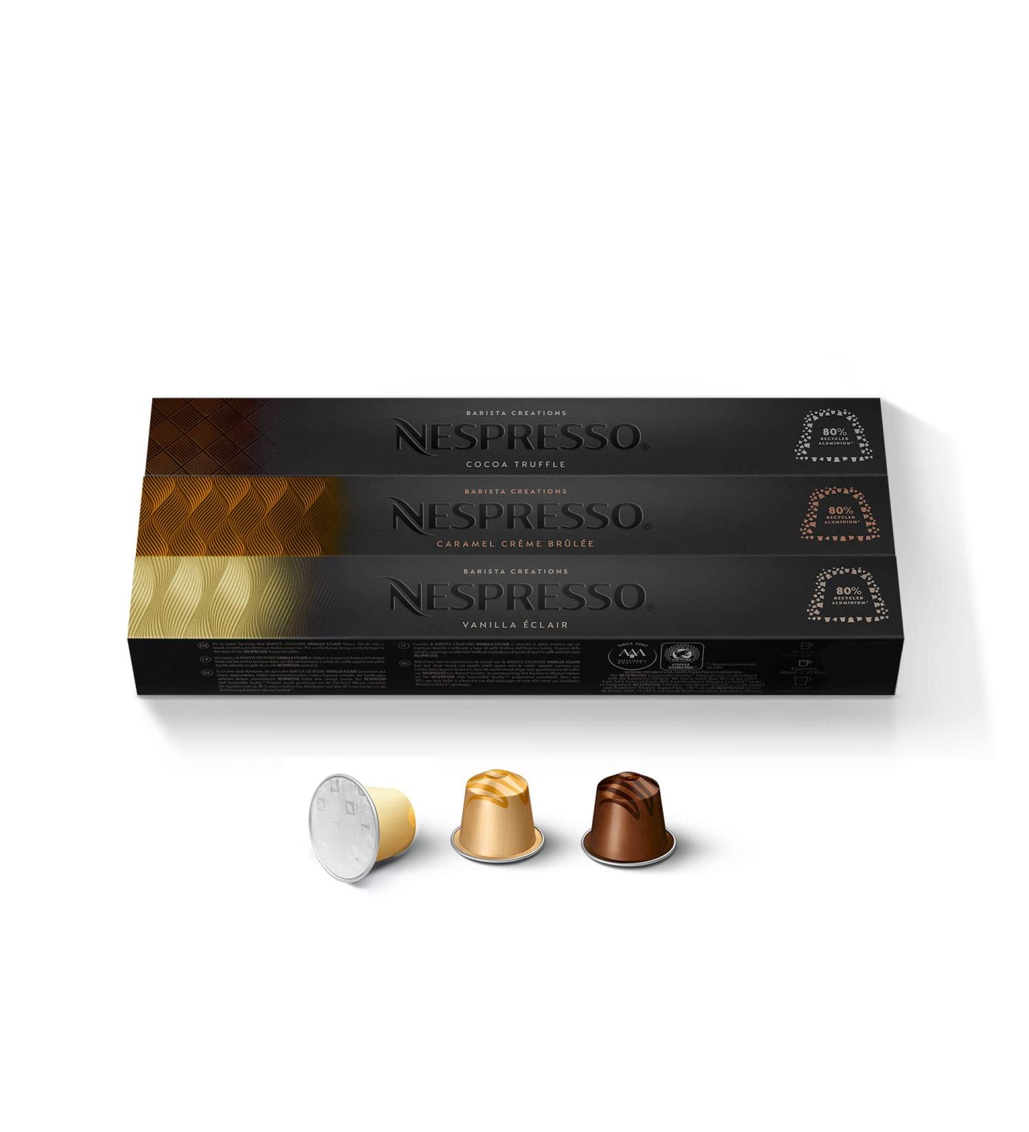 Nespresso OriginalLine Barista Flavored Mild Roast Espresso Coffee Capsules - 30 Count (10ct x 3) | 1.35oz Pods - Buy Online on GoSupps.com