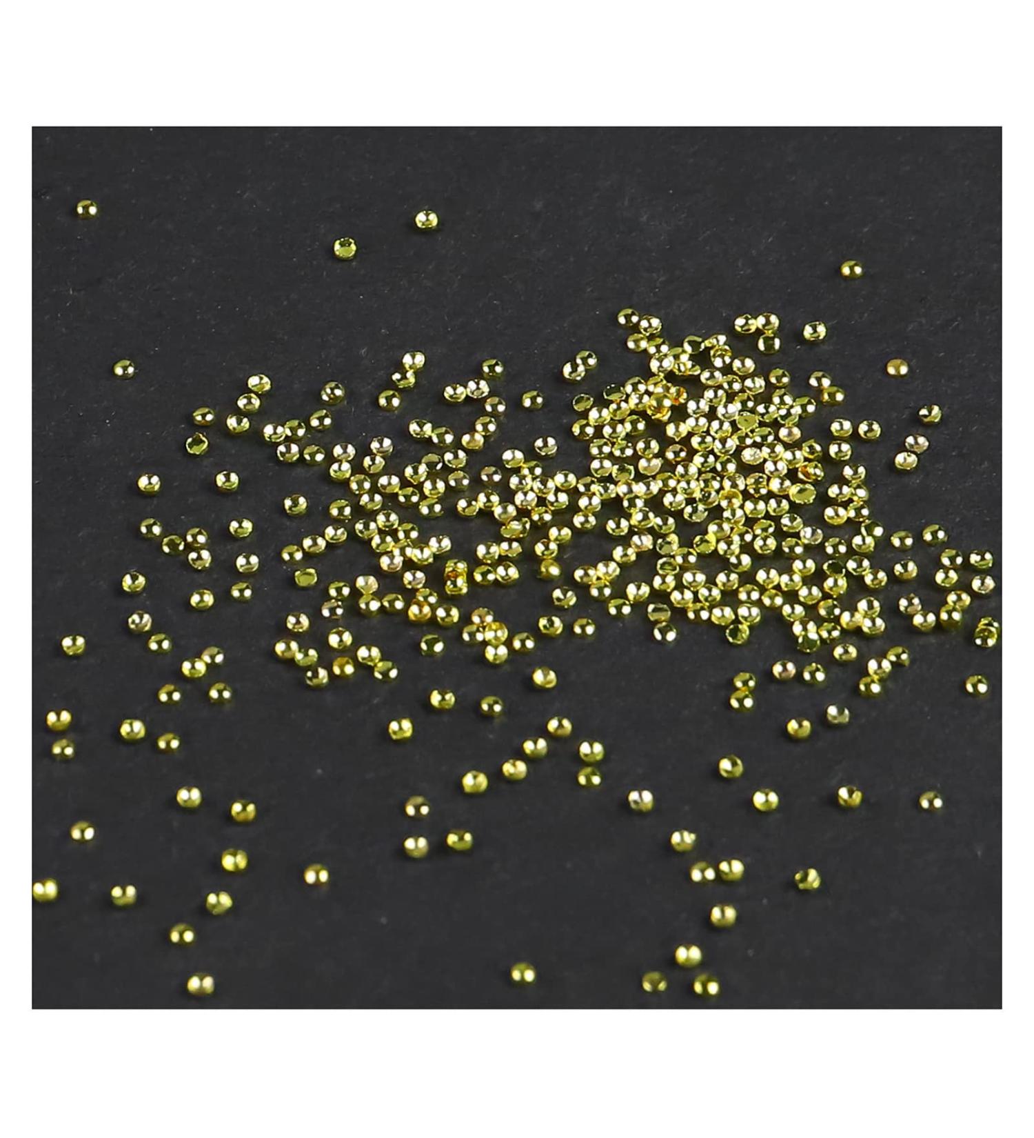 FEIlei Mini Beads Nail Charms Nail Gems Gold Silver Nail Art Studs Nail Art Decorations - Buy Online on GoSupps.com