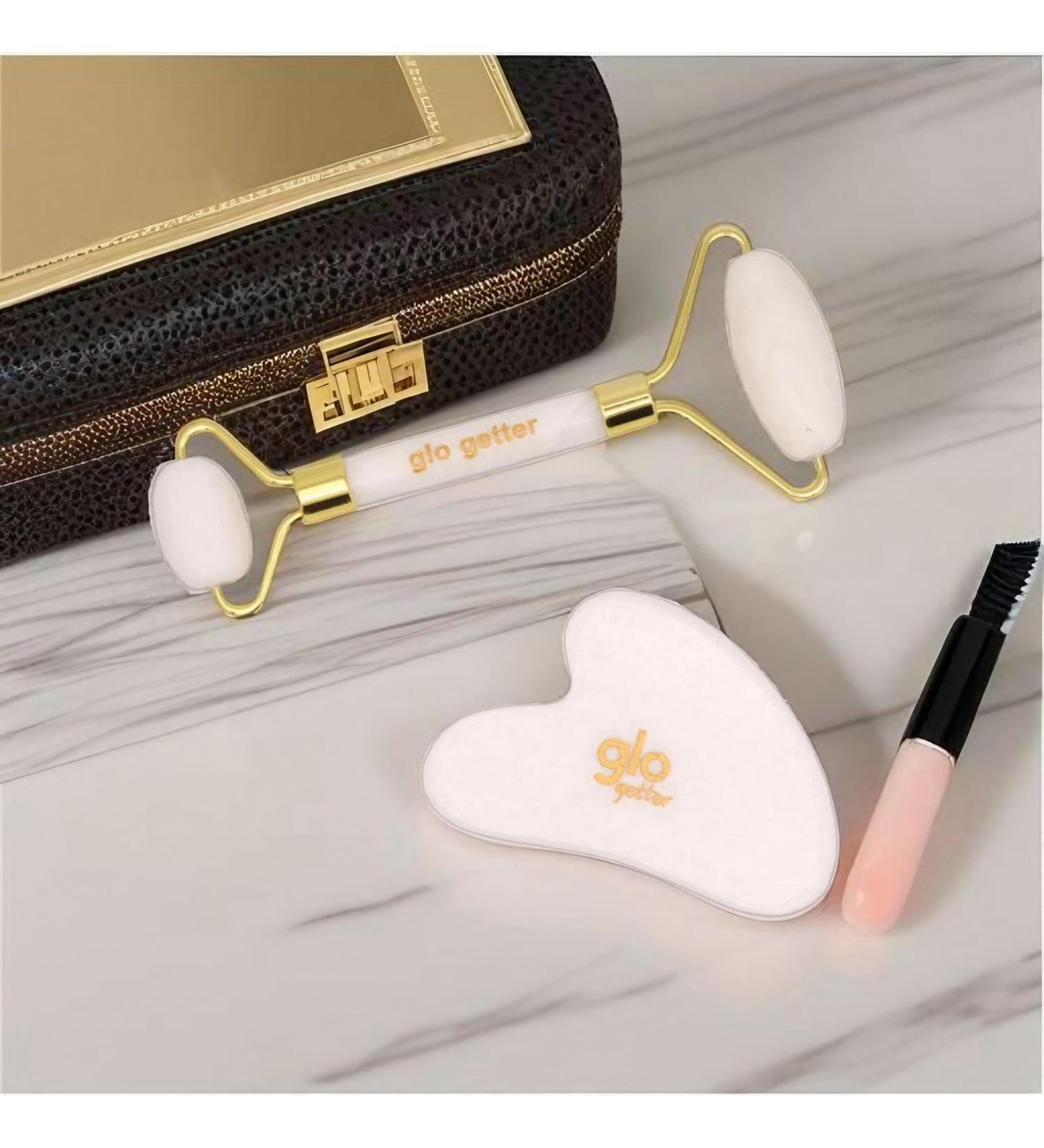 Anti-Aging Jade Roller & Gua Sha Gift Set | Facial Massager for Wrinkle Reduction - Shop Now - Buy Online on GoSupps.com