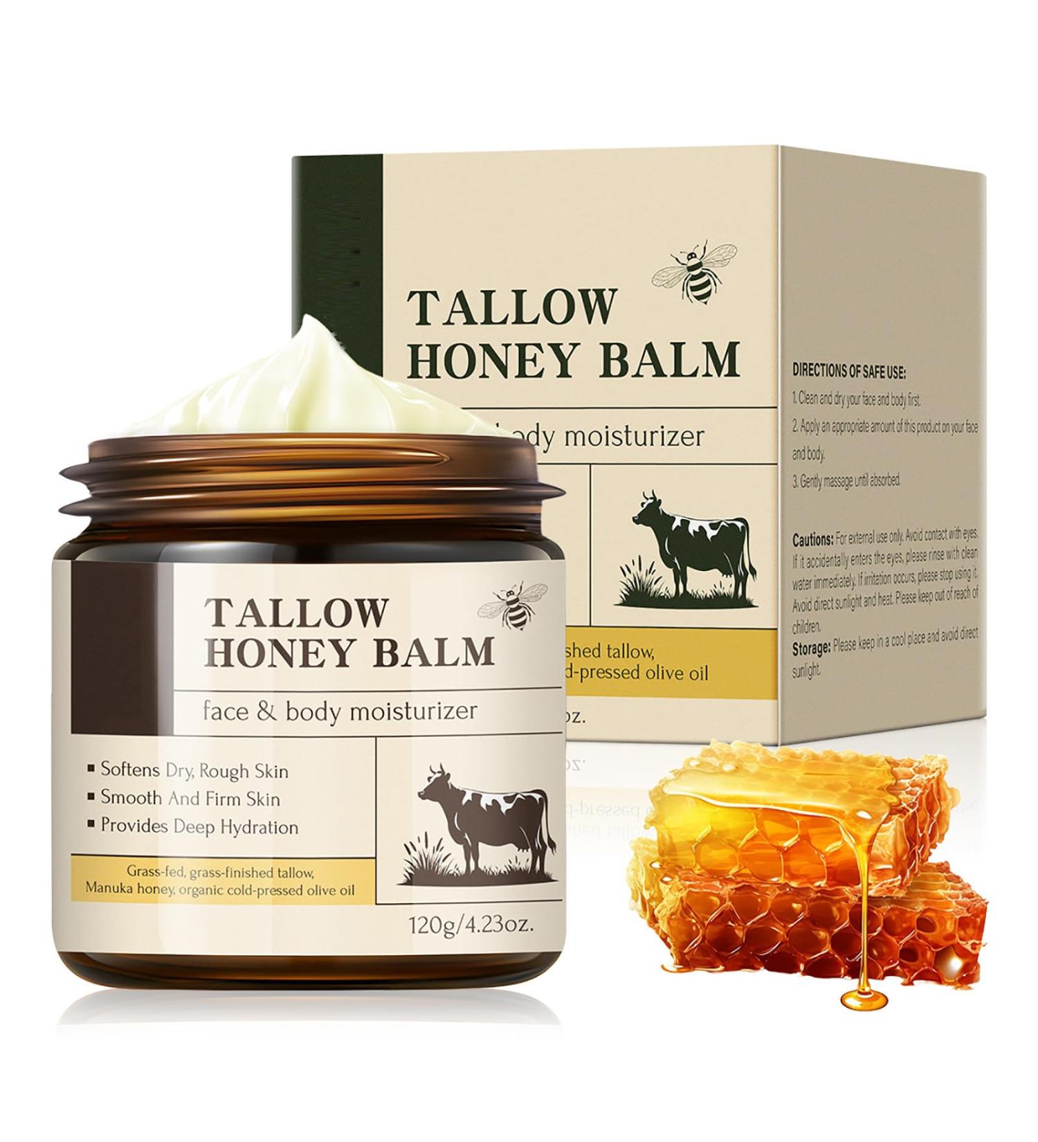  Rubu22a Beef Tallow Skincare 120g Organic Beef Tallow Skincare Herb Beef Tallow and Honey Balm Deep Moisturizing Body Lotion (1) - Buy Online on GoSupps.com