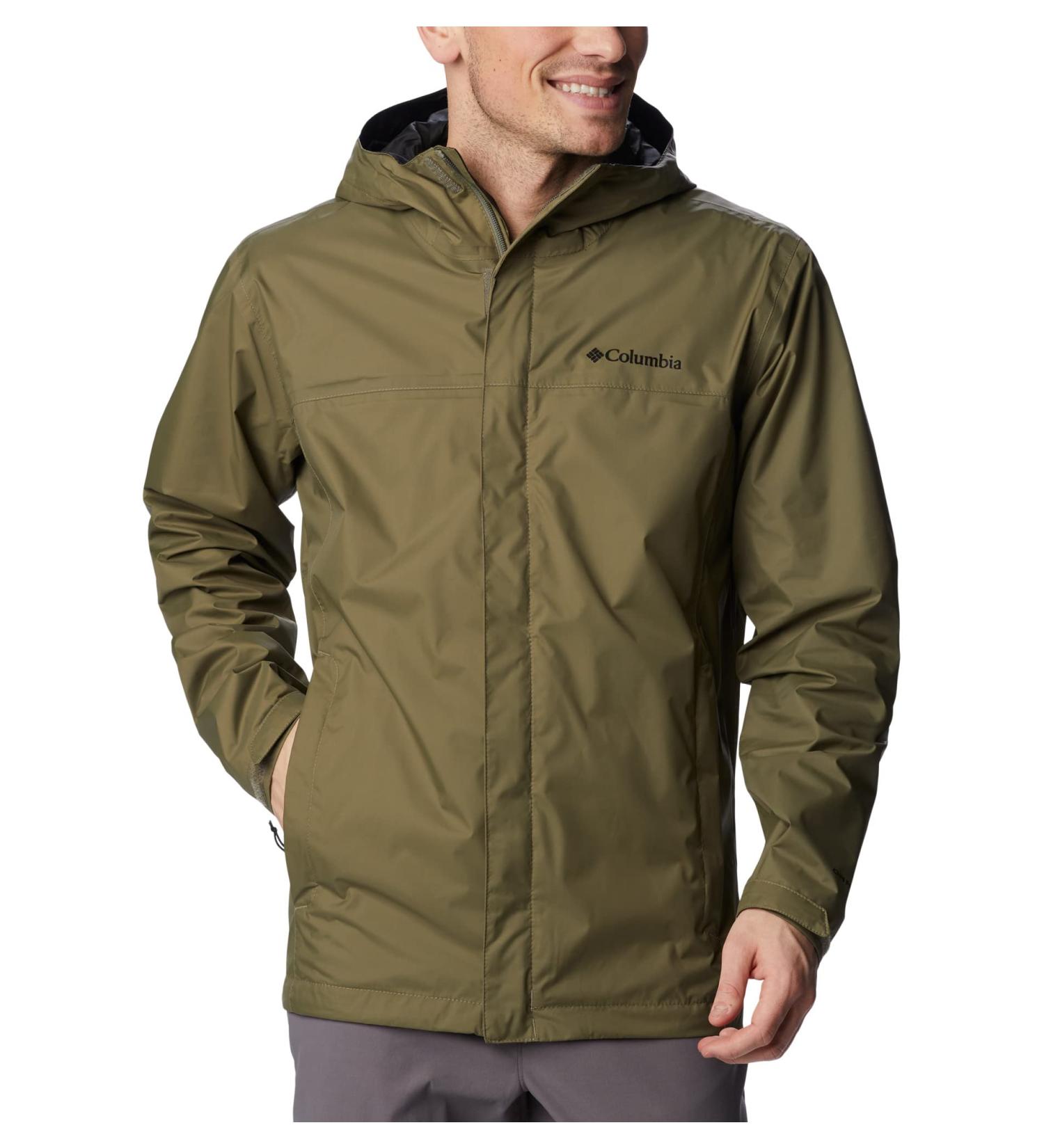 Columbia Watertight II Rain Jacket for Men - M Stone Green | Waterproof & Lightweight - Shop Now! - Buy Online on GoSupps.com