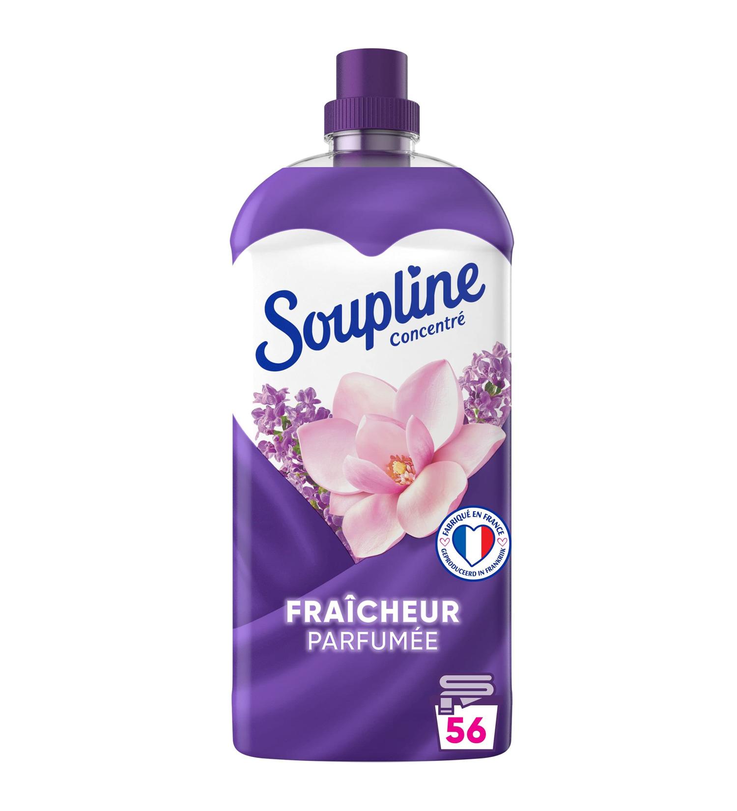 SOUPLINE - Concentrated Fabric Softener Magnolia Fragrance - for Soft and Fresh Clothes - 100% Recycled Plastic Bottle - 1.2 Litre Bottle - Buy Online on GoSupps.com