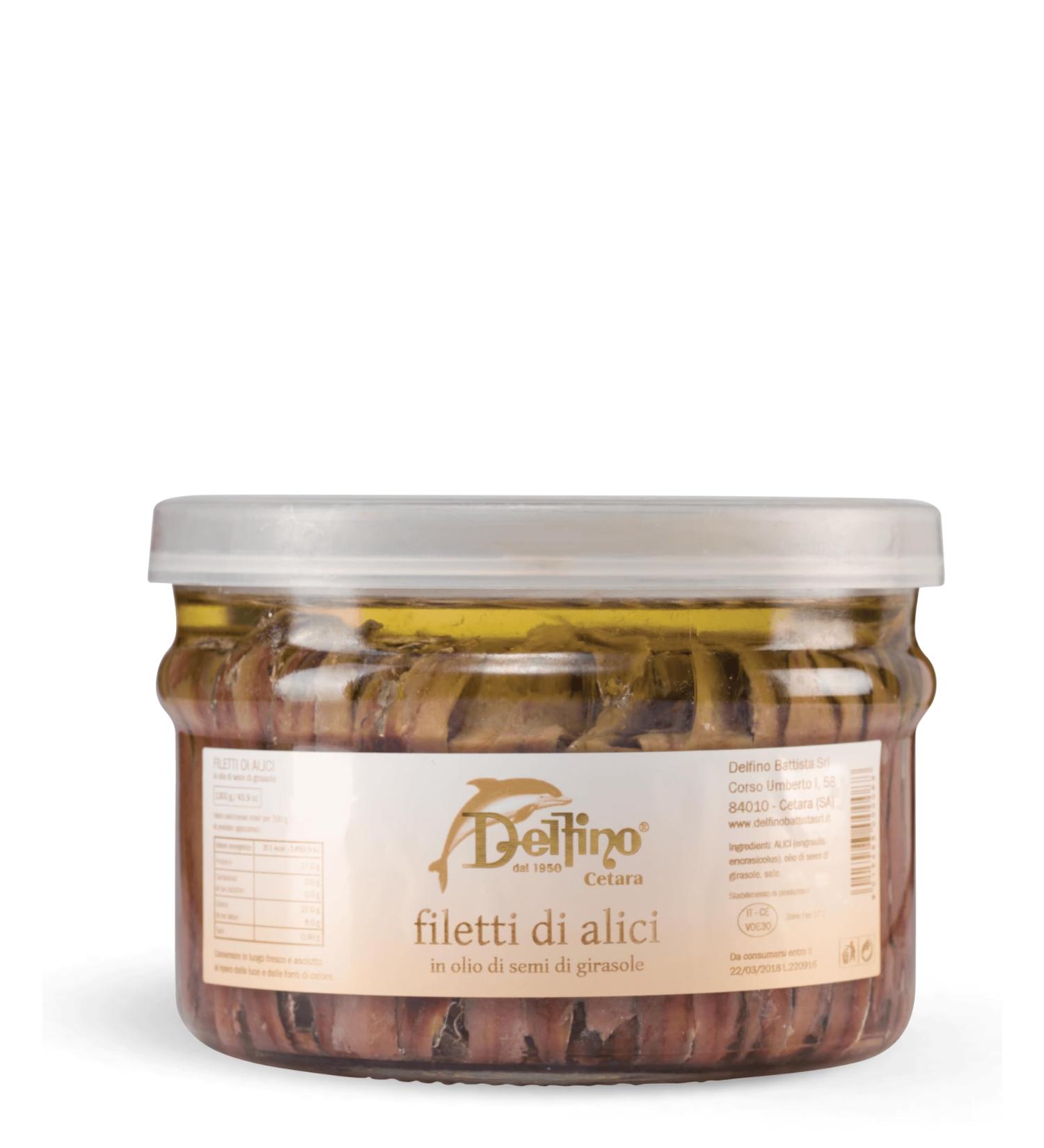 Anchovies in Salt Gr 1000 "Delfino"