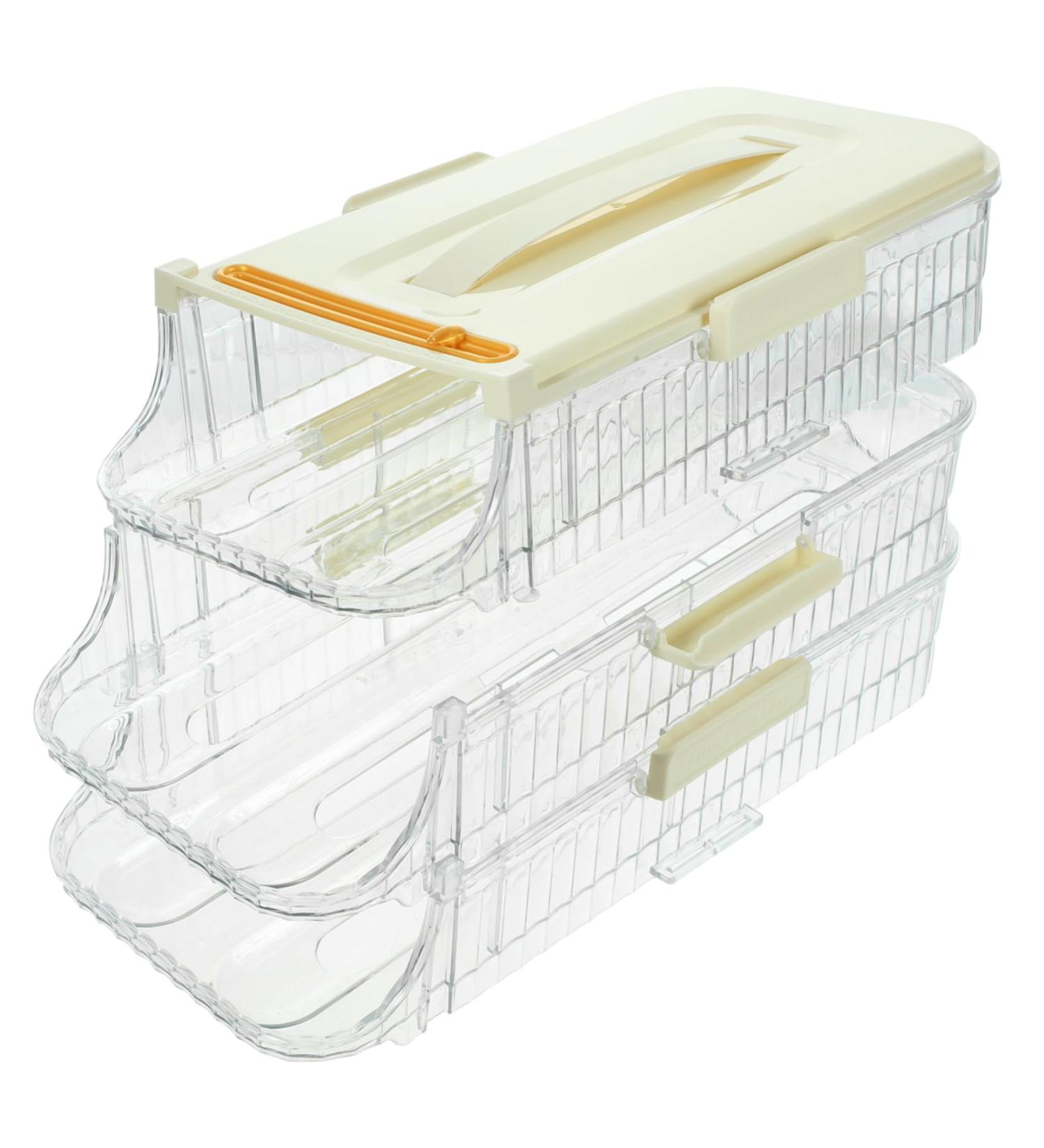 Mikikit Egg Holder Egg Refrigerator Organizers and Storage Double Row Tray Egg Container - Buy Online on GoSupps.com